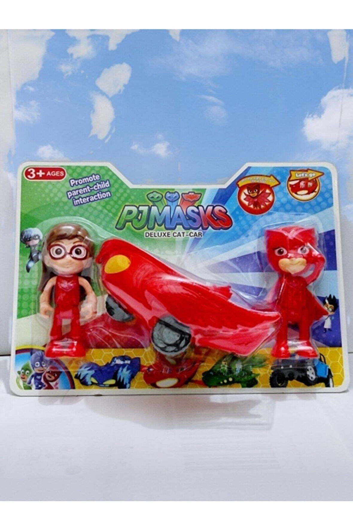 Eğitici Öğretici Çocuk Oyuncaklar Lightcrop Pjmask 2'li Karakter + Araba