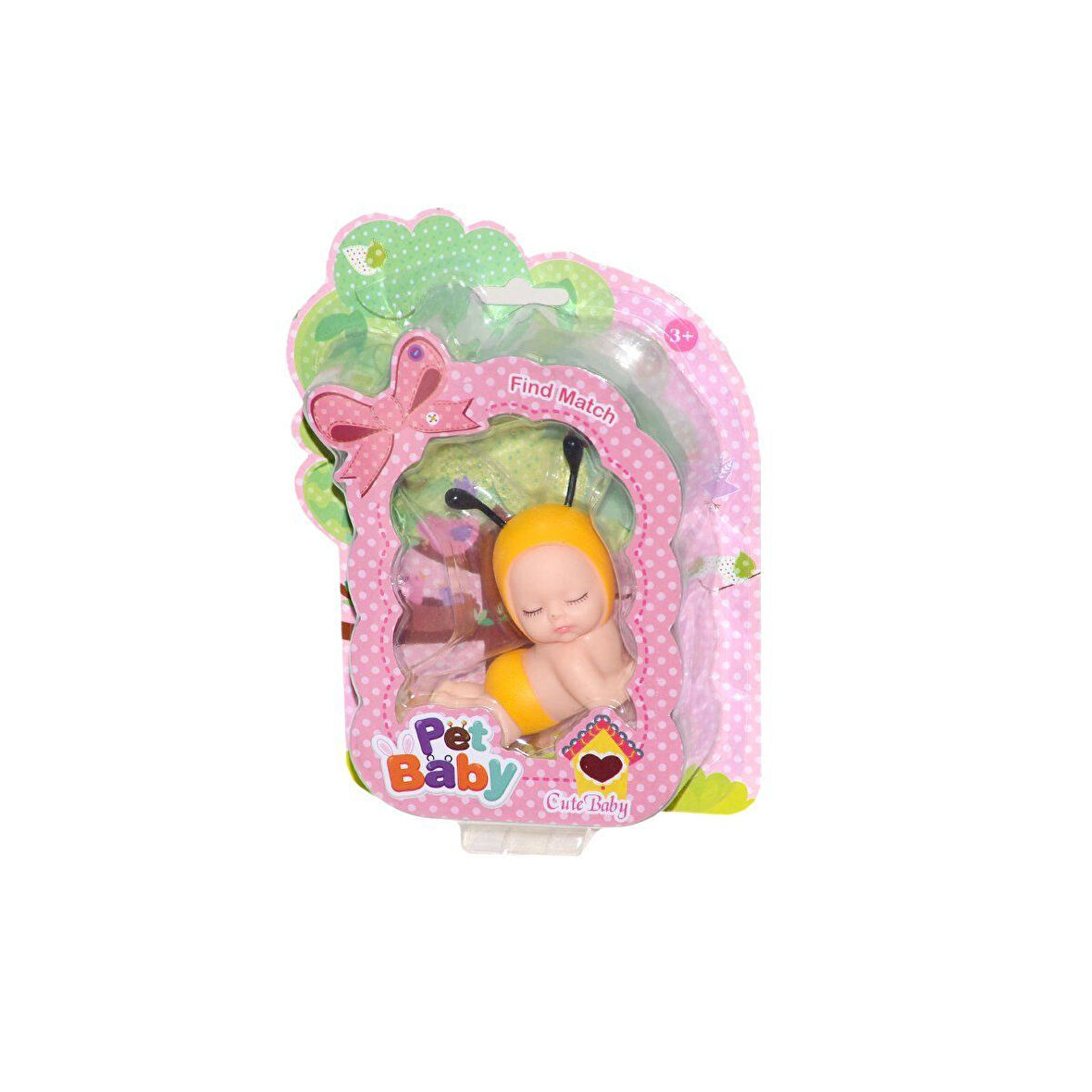 Eğitici Oyuncak 21113CD 4CD 5CD YB226643 Birlik, Şirin Uyuyan Bebekler - Pet Baby - 1adet stokta olan gönderilir Kız