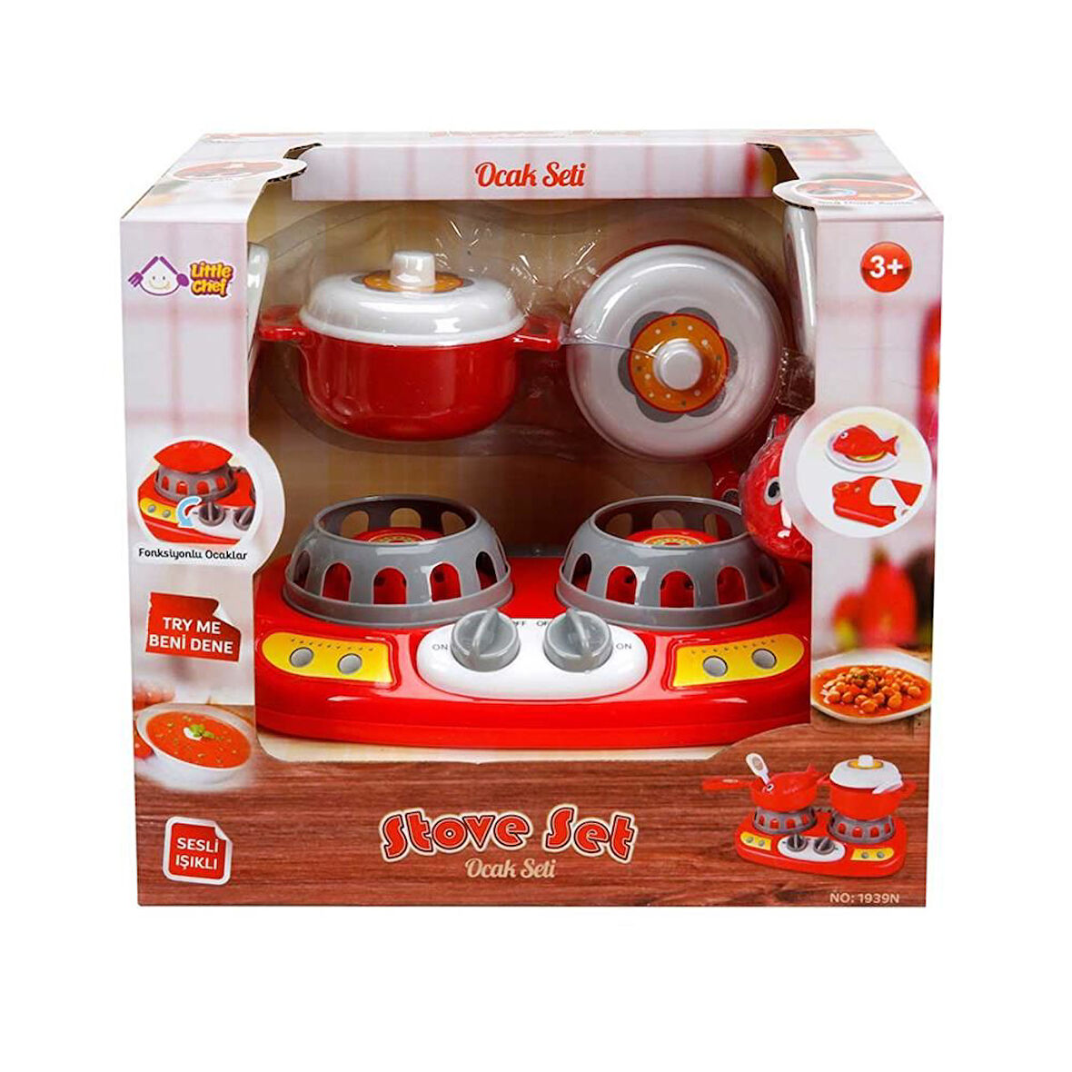 Eğlenceli Oyuncak S00001333 EV ALETİ OCAK SET SES/IŞIK-SUN Kız Erkek Çocuk Eğitici