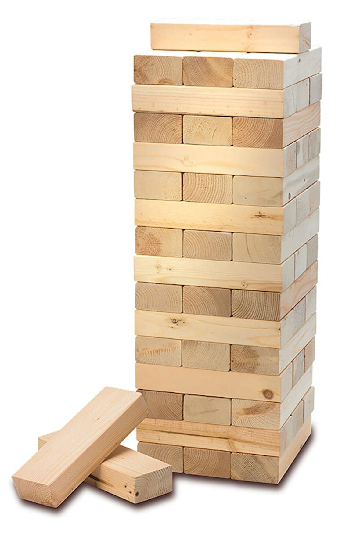 Eğitici Öğretici Çocuk Oyuncaklar Abenim Jenga Oyuncak %100 Doğal /54 Parça