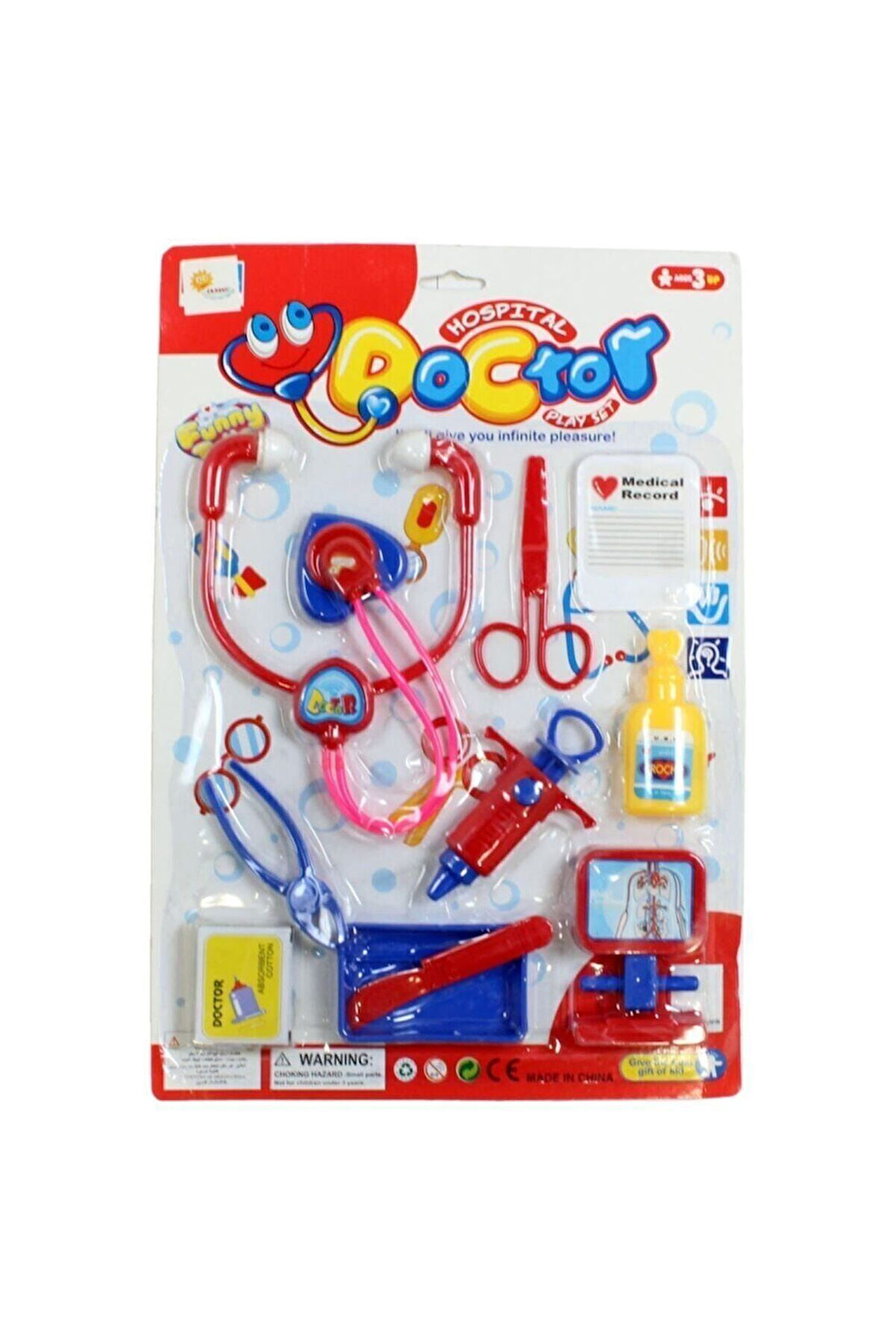Eğitici Öğretici Çocuk Oyuncaklar Doktor Seti Kartelada