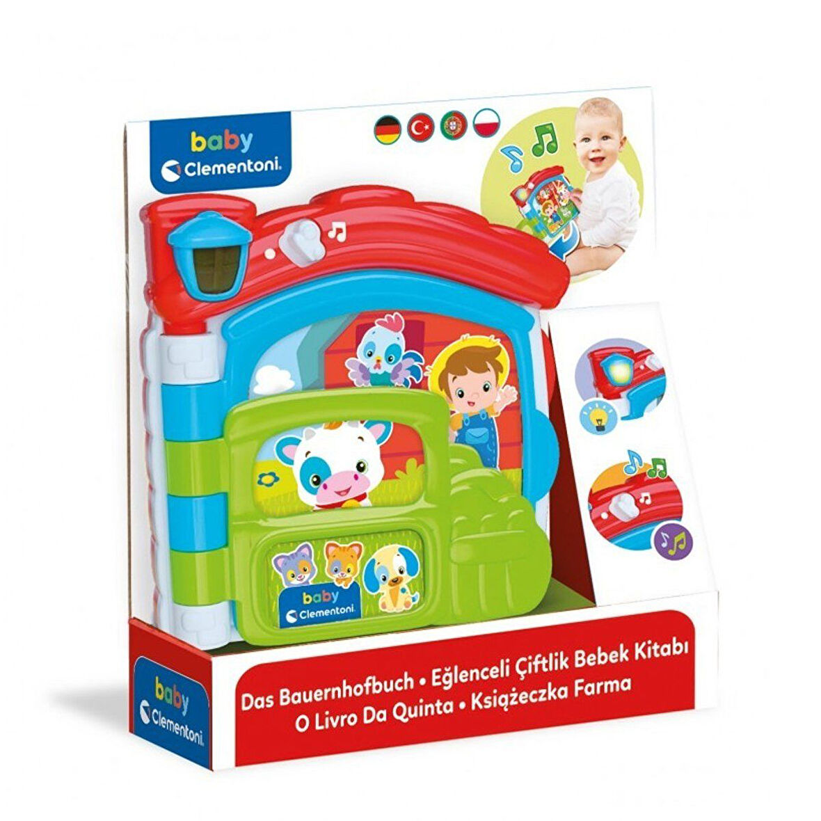 Öğretici Oyuncak 17652 Baby Clementoni - Bebek Kitabı +10 ay Kız Erkek Çocuk Eğitici Eğitici Oyun