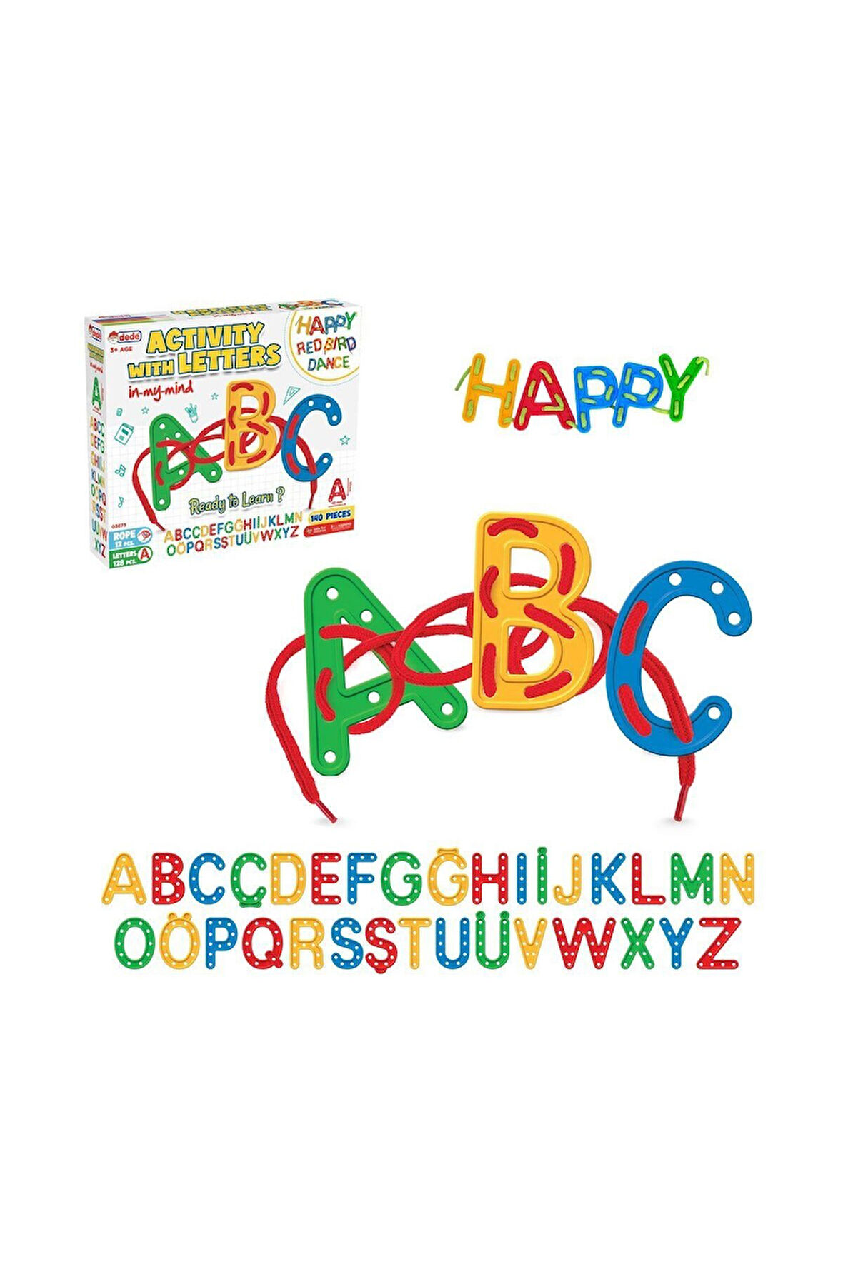 Kız Çocuk Oyuncak Erkek Çocuk Oyuncak 03673 Dede, Harflerle Aktivite - 140 parça Eğitici Oyuncaklar