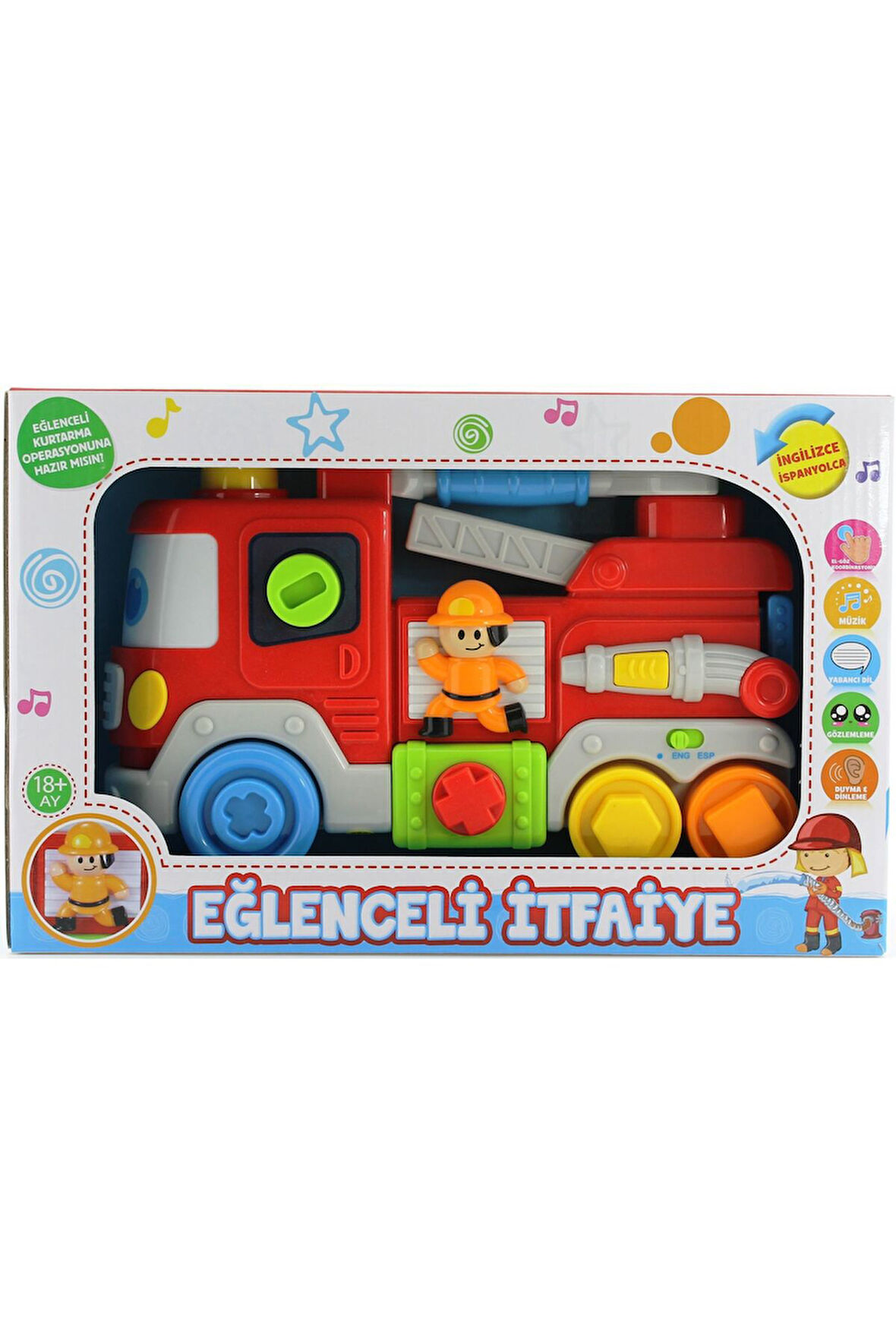 Kız Çocuk Oyuncak Erkek Çocuk Oyuncak İngilizce Ve İspanyolca Konuşan İtfaiye Eğitici Oyuncaklar