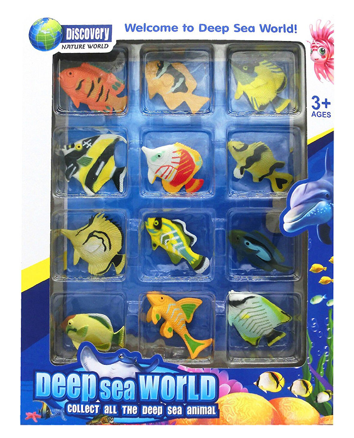 Kız Erkek Çocuk Oyuncak 12'li Balık Seti Kız Erkek Çocuk Eğitici