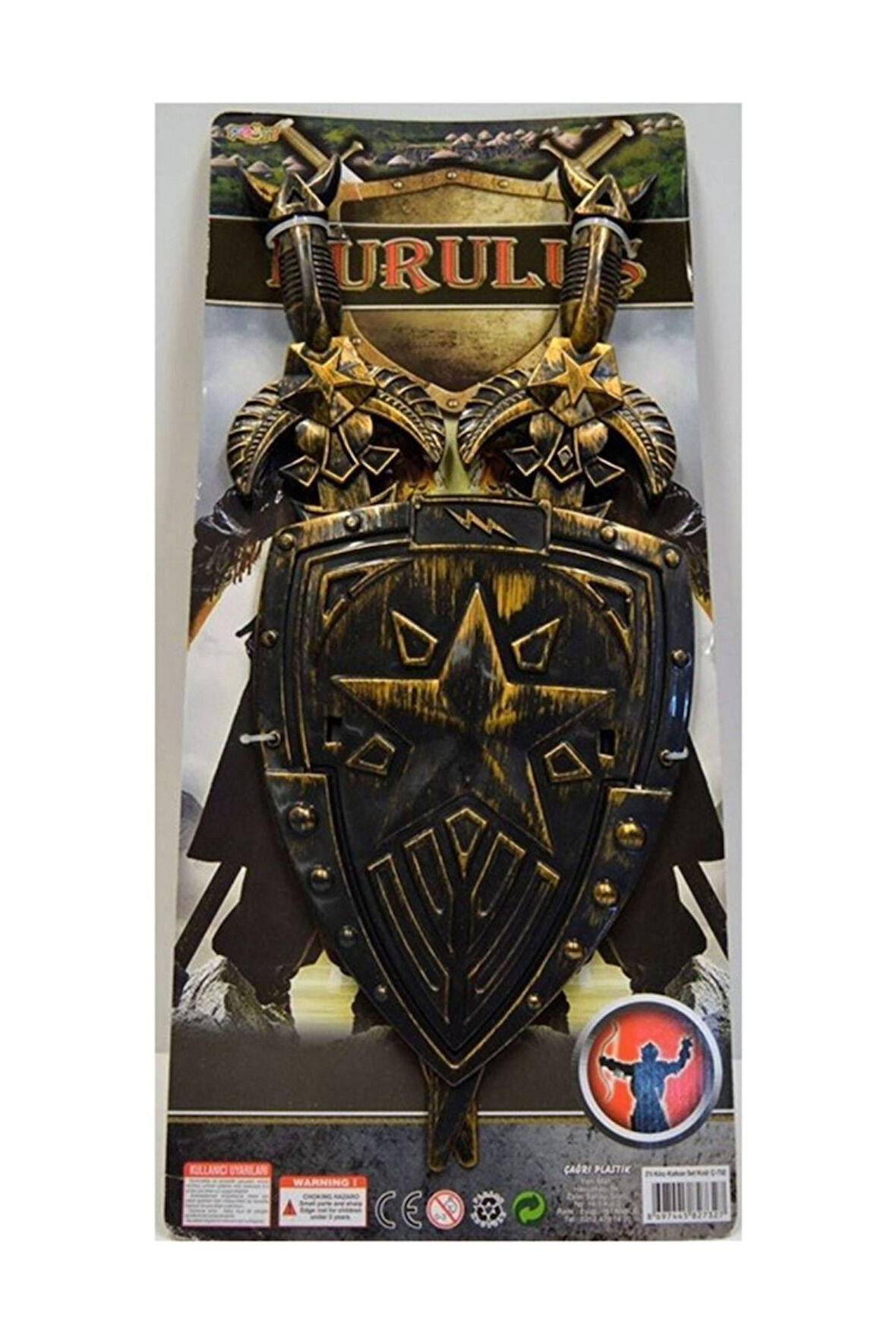 Eğitici Öğretici Çocuk Oyuncaklar Oyuncak Ikili Kılıç Kalkan Seti