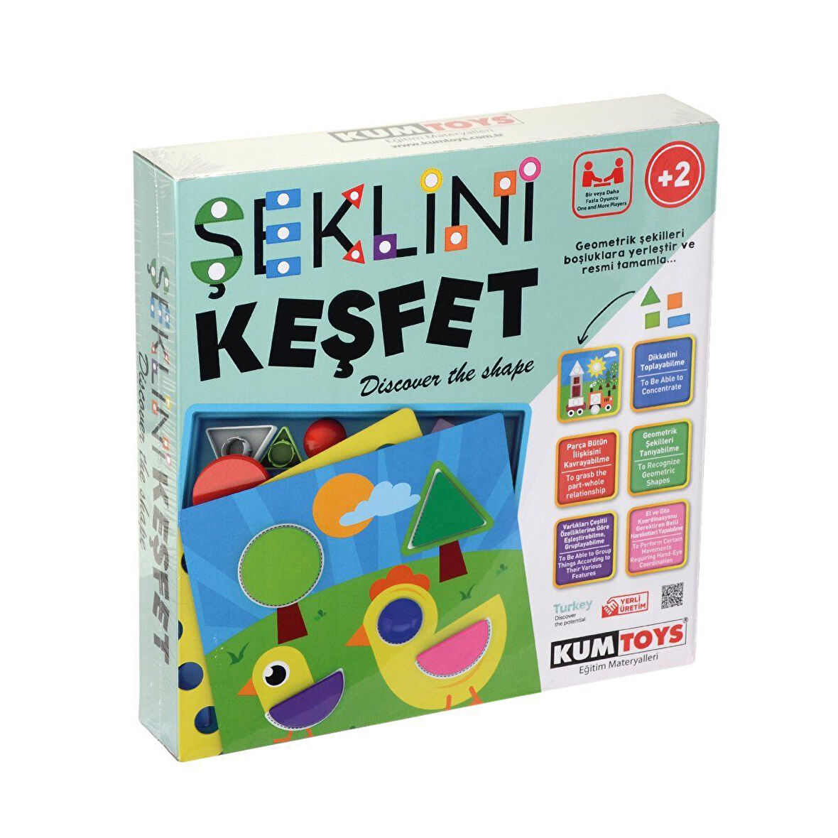 Öğretici Oyuncak 5306 KumToys, Şeklini Keşfet / +2 yaş Kız Erkek Çocuk Eğitici