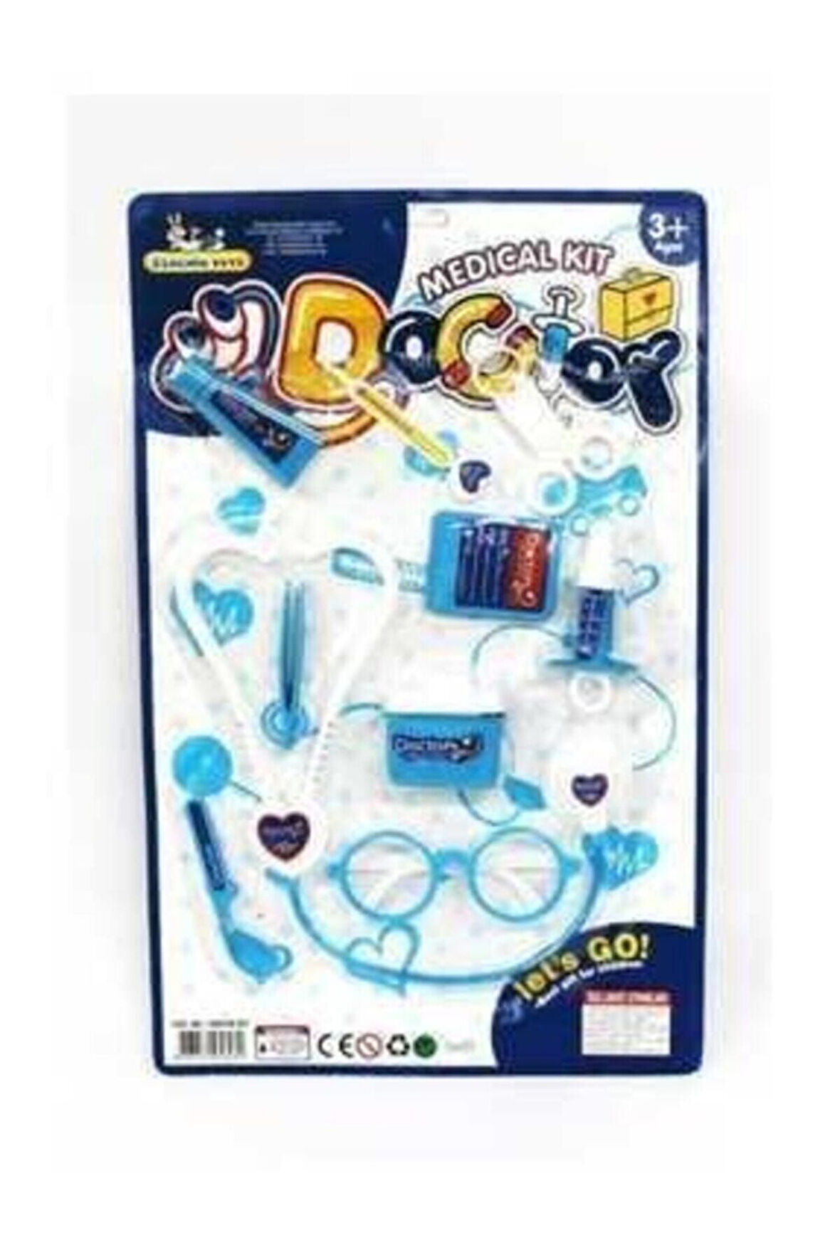 Eğitici Öğretici Çocuk Oyuncaklar Doktor Seti 10 Parça Mavi Renk
