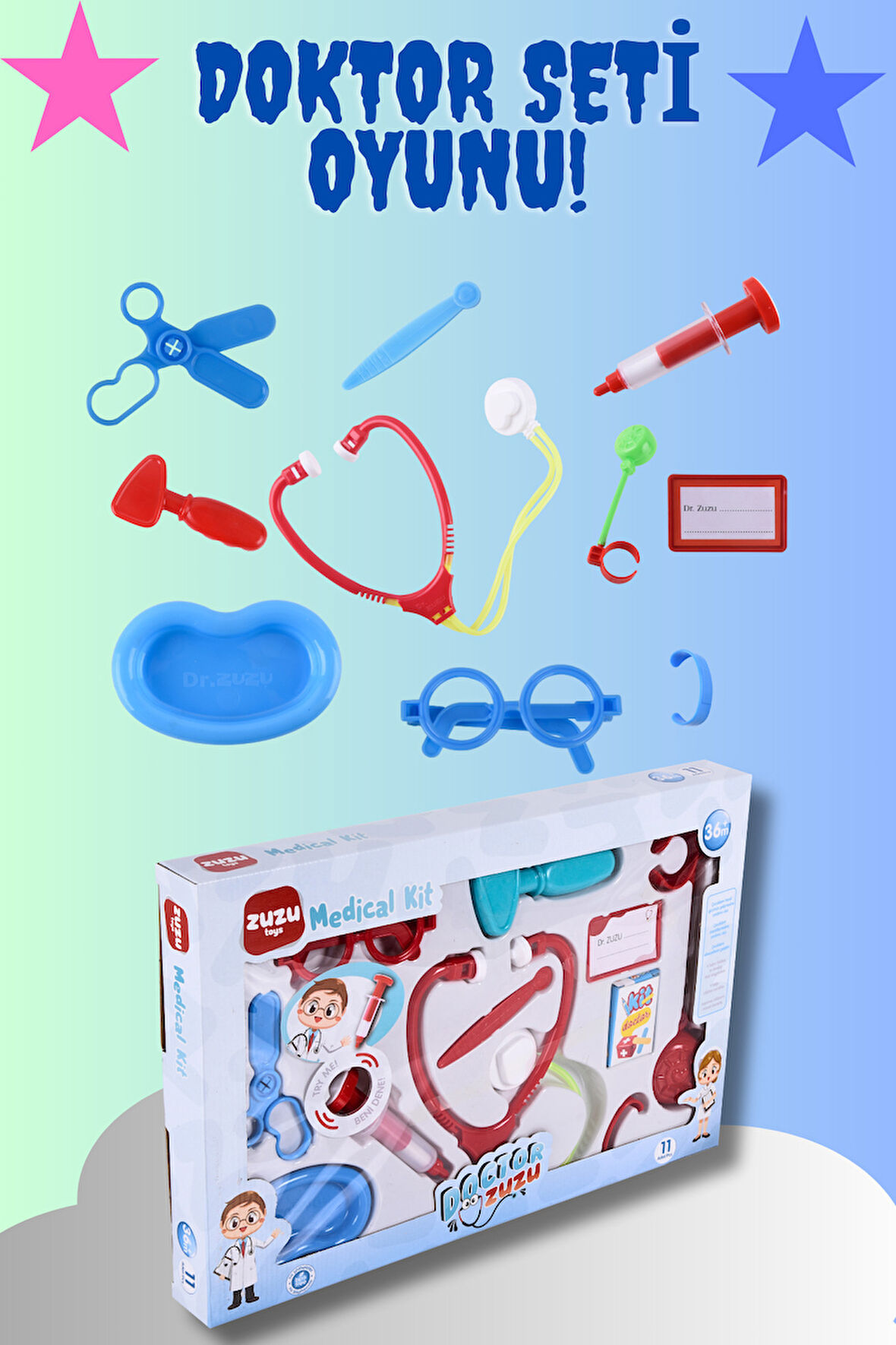 Eğitici Öğretici Çocuk Oyuncaklar Kutulu Doktor Seti /