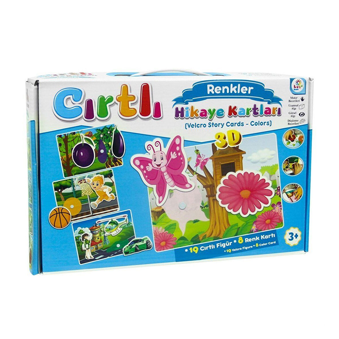 Eğlenceli Oyuncak LC7207 Laço, Cırtlı Hikaye Kartları Renkler Kız Erkek Çocuk Eğitici Eğitici Oyun