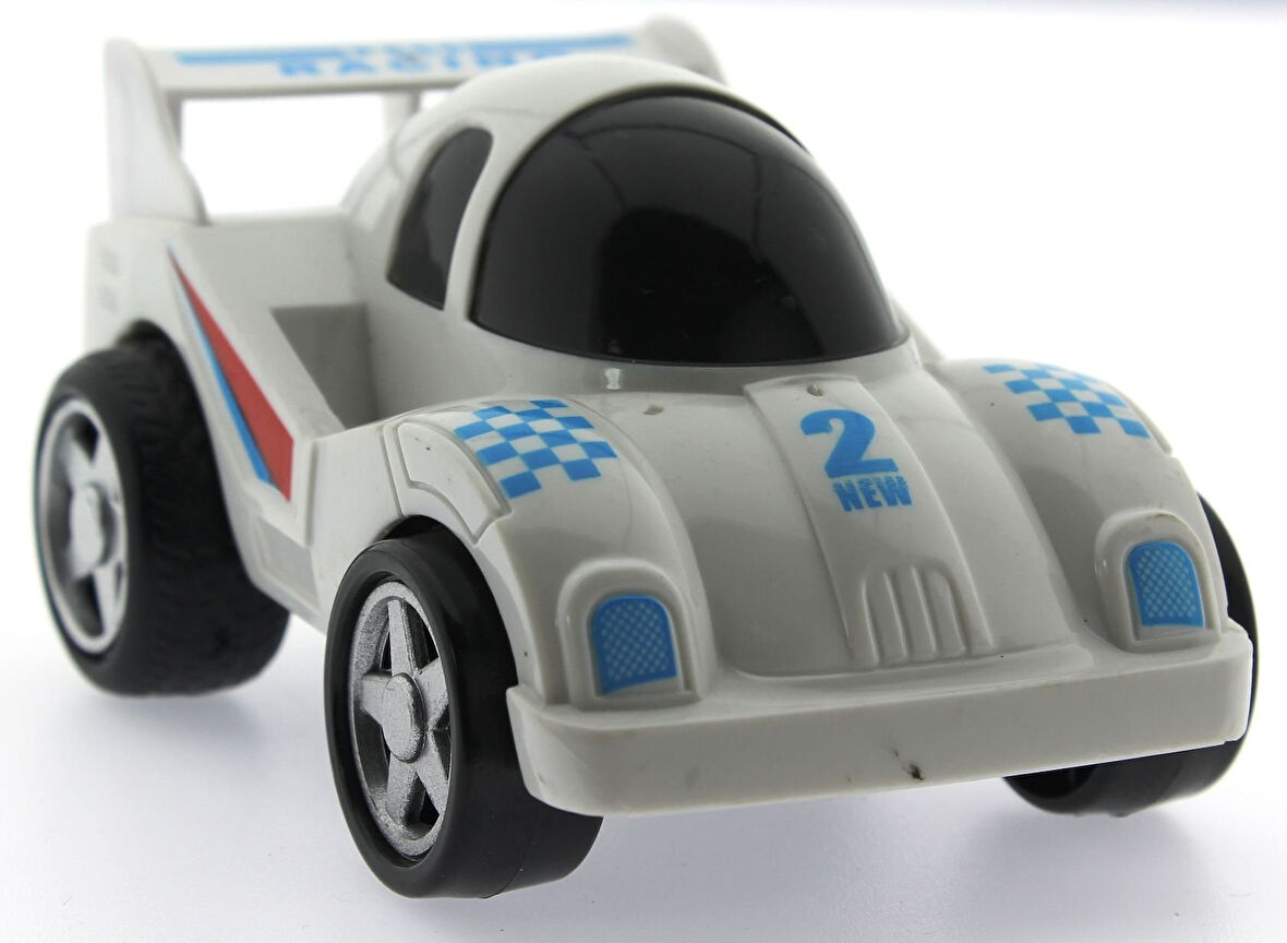 Eğlenceli Oyuncak Sürtmeli Kırılmaz Beyaz Yarış Arabası F559 Kız Erkek Çocuk Eğitici Eğitici Oyunc