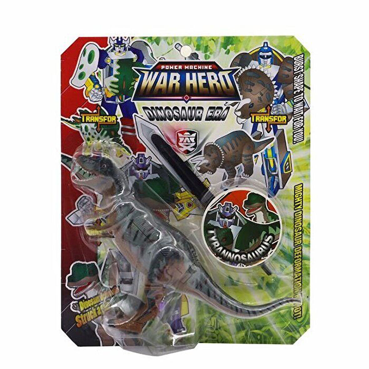 Kız Erkek Çocuk Oyuncak Robota Dönüşen Savaşçı Dinozor T-Rex Kız Erkek Çocuk Eğitici