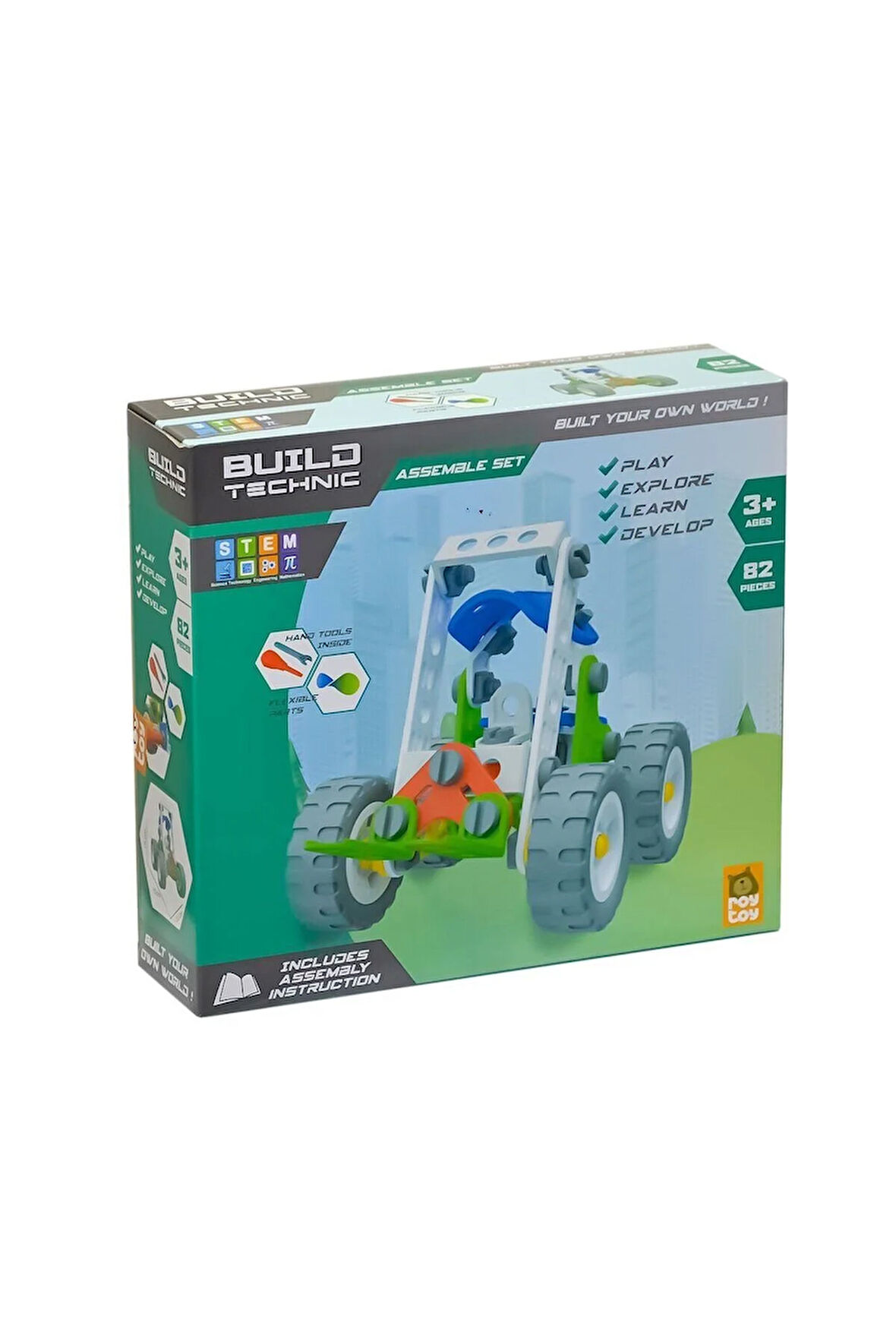 Kız Çocuk Oyuncak Erkek Çocuk Oyuncak 4100100-3 Yapboz Araçlar Sök Tak -Asya Eğitici Oyuncaklar