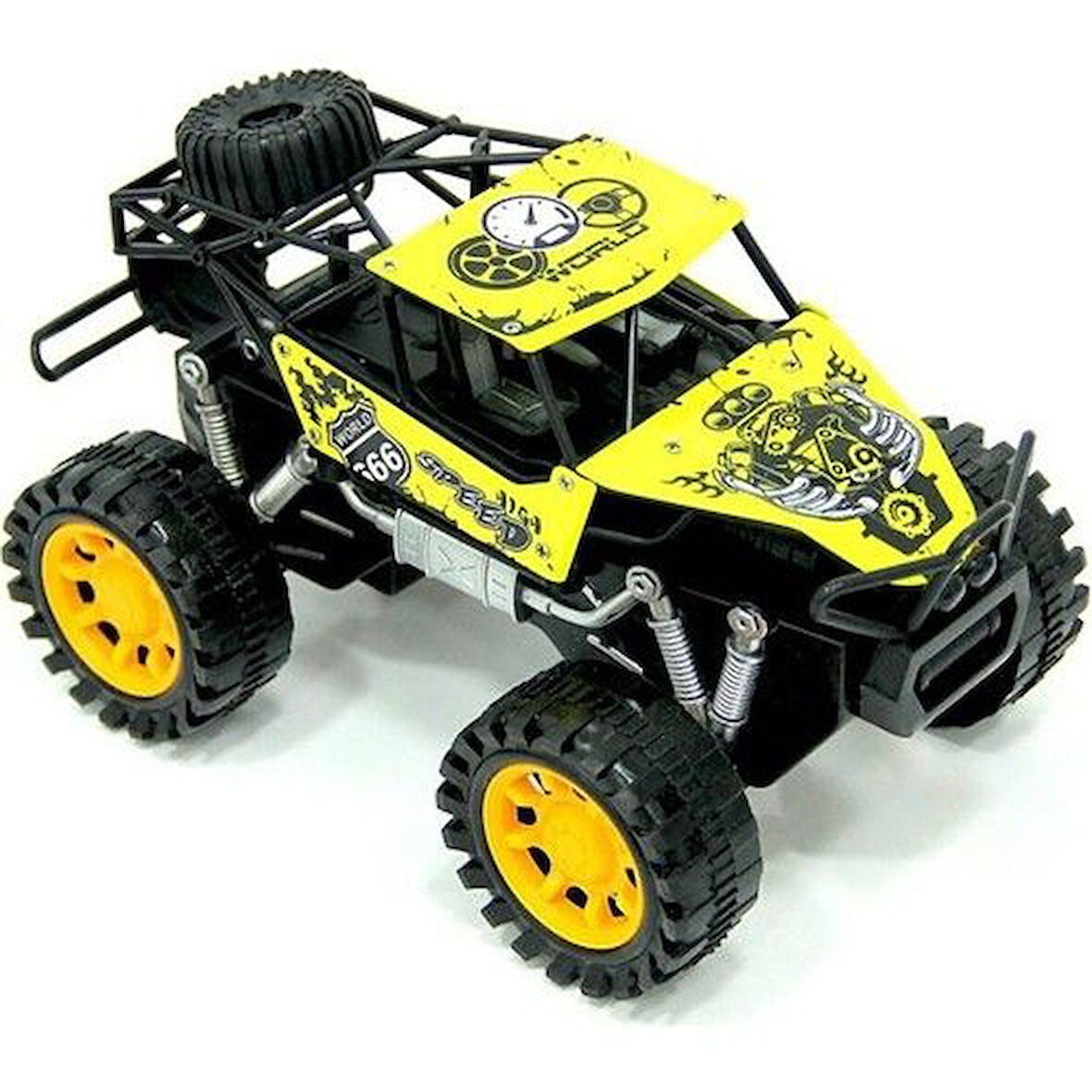 Kız Erkek Çocuk Oyuncak Rock Crawler Metal Büyük Sürtmeli Arazi Aracı Sarı Kız Erkek Çocuk Eğitici Eğiti