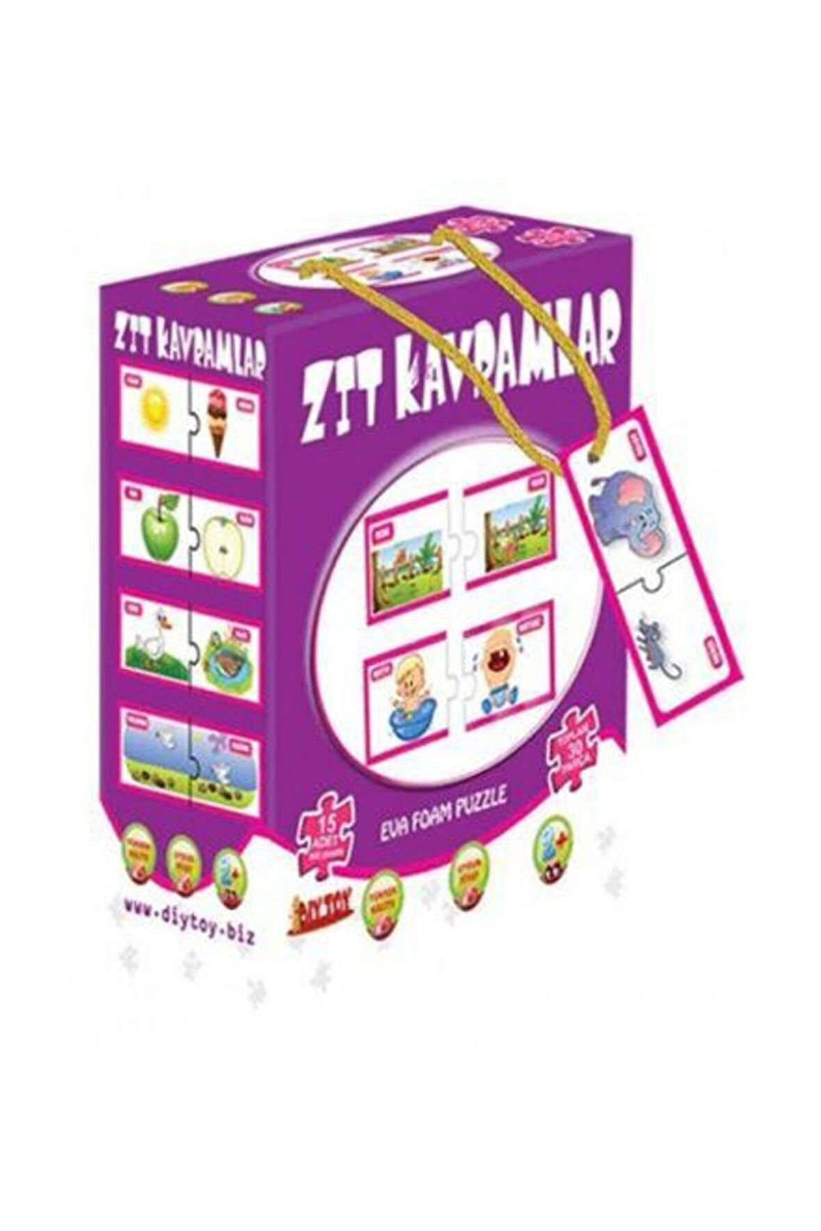 Kız Çocuk Oyuncak Erkek Çocuk Oyuncak 2945 DıyToy ZIT KAVRAMLAR KUTULU 2 Lİ Eğitici Oyuncaklar