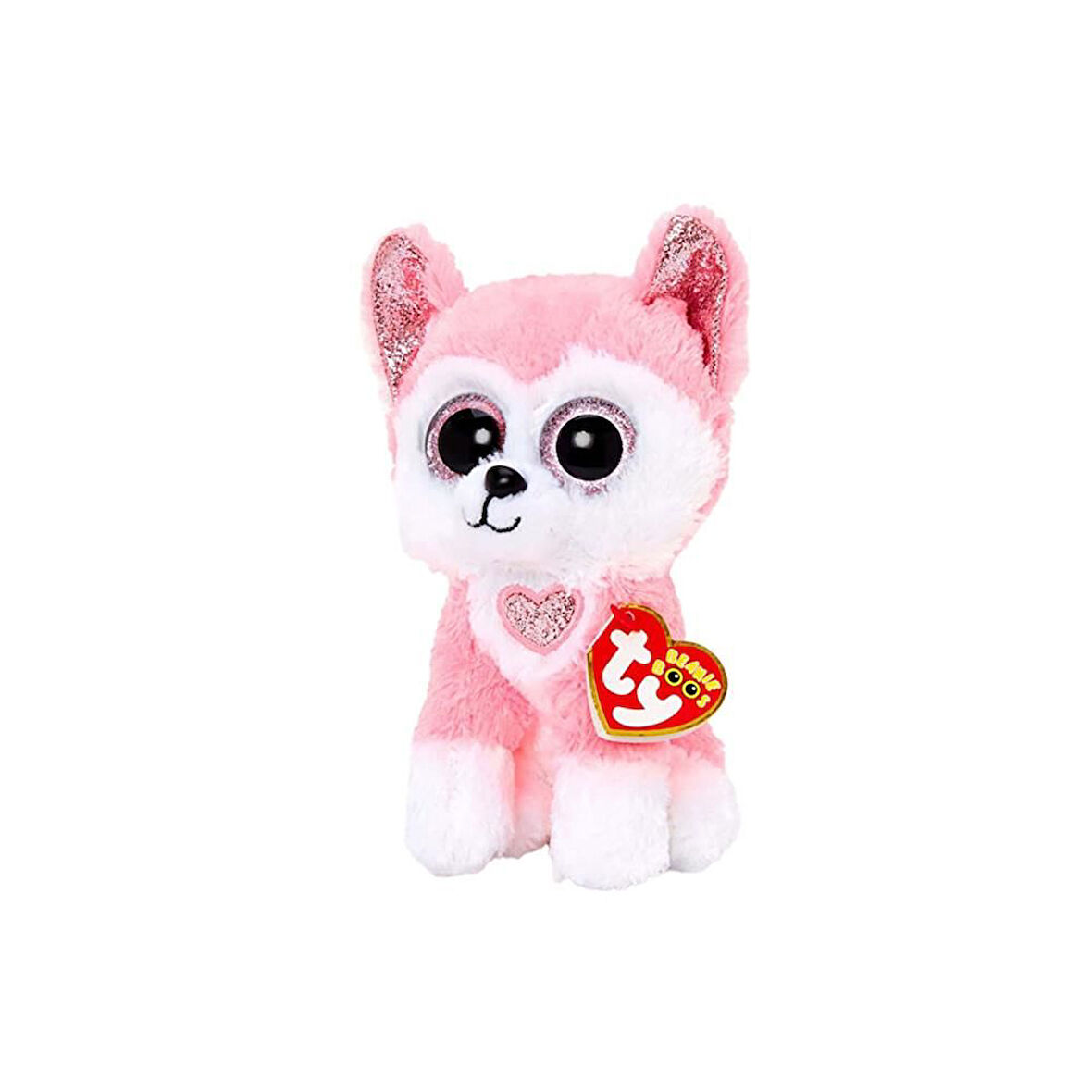 Kız Erkek Çocuk Oyuncak TY Beanie Hunk Husky Pink Reg Kız Erkek Çocuk Eğitici