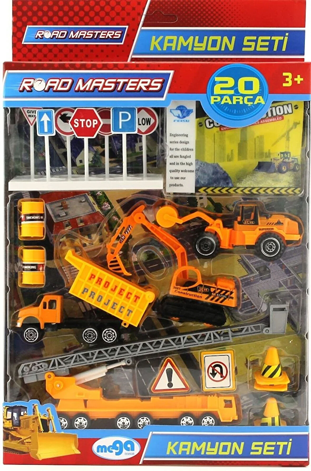 Kız Erkek Çocuk Oyuncak Merdivenli Metal Kamyon Seti 5105 Kız Erkek Çocuk Eğitici