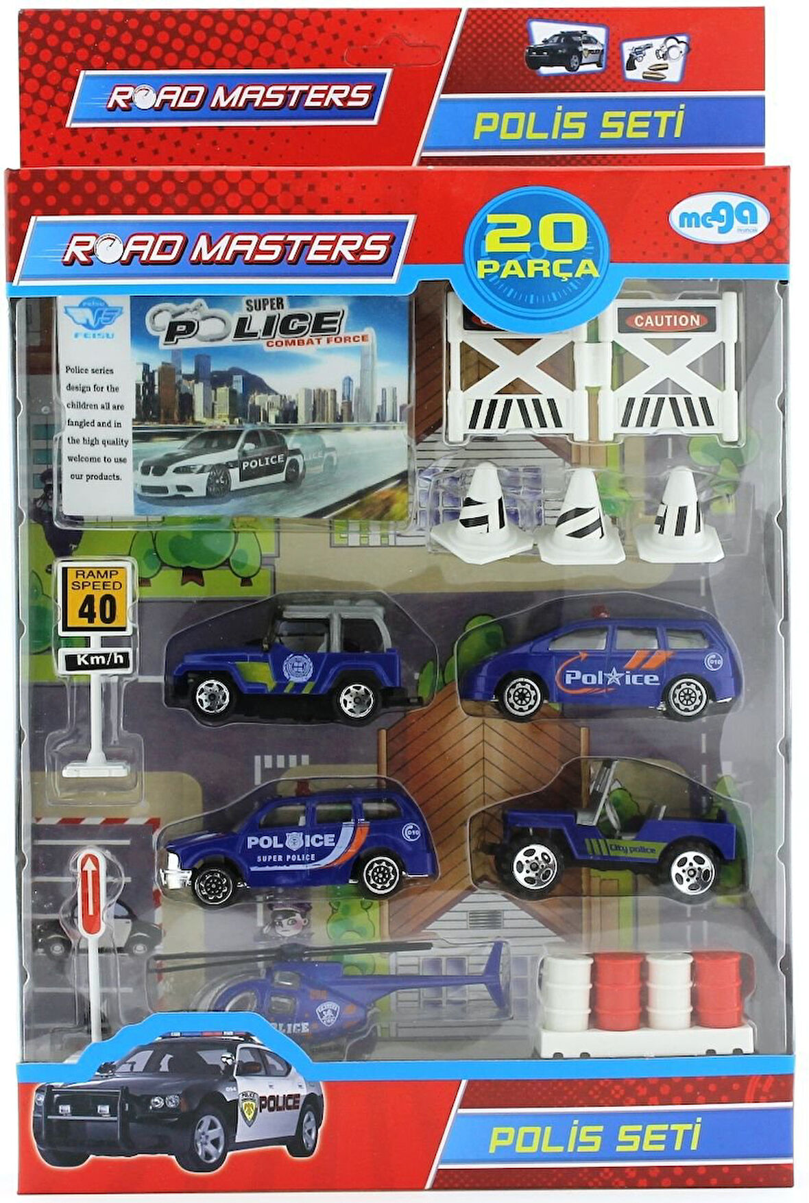 Öğretici Oyuncak Jeepli Helikopterli Polis Seti Jp6105 Kız Erkek Çocuk Eğitici