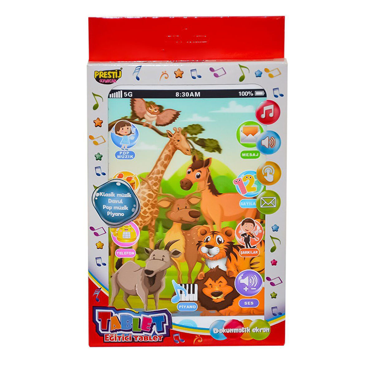 Eğlenceli Oyuncak FAB 1705 Eğlenceli Pilli Dokunmatik Tablet -Prestij Kız Erkek Çocuk Eğitici Eğit