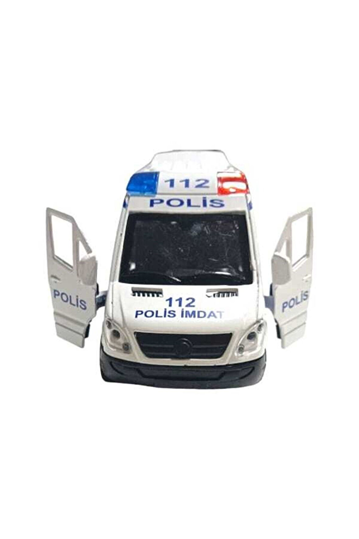 Eğitici Öğretici Çocuk Oyuncaklar Plastik Sürtmeli 1:32 Polis Acil Kurtarma Aracı