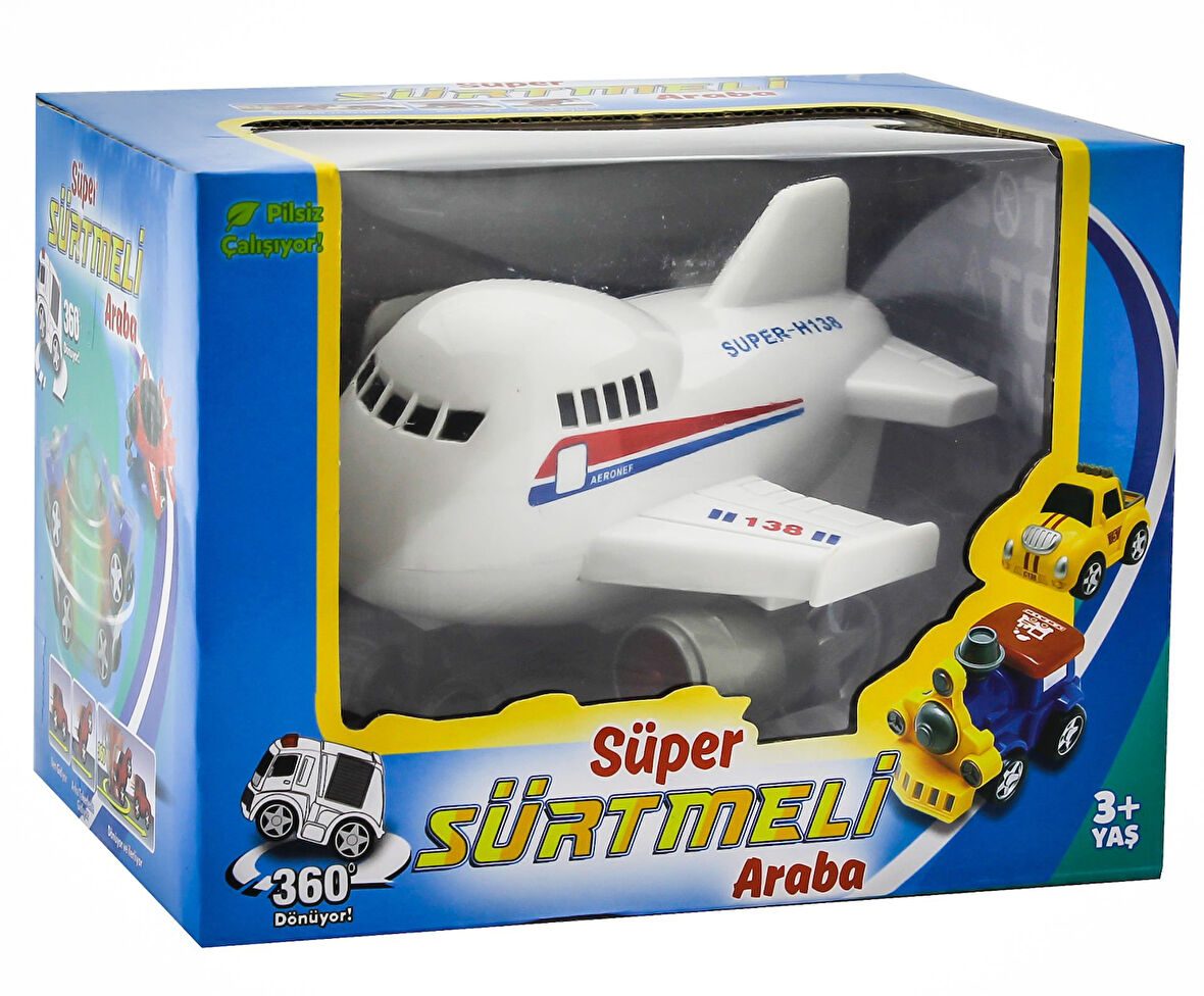 Kız Erkek Çocuk Oyuncak Sürtmeli Kırılmaz Kutulu Uçak Kız Erkek Çocuk Eğitici