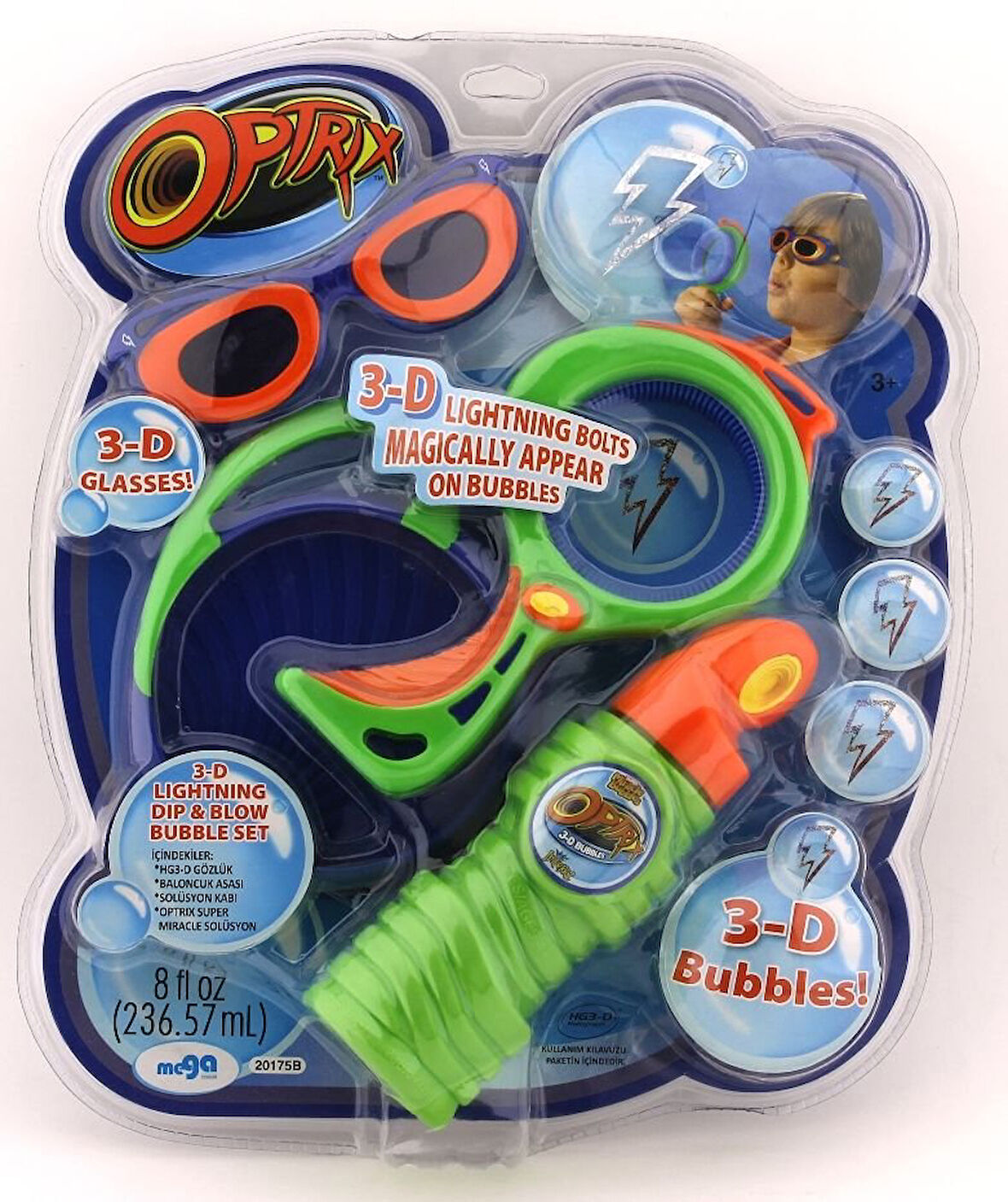 Kız Erkek Çocuk Oyuncak Optrix 3D Bubbles Set Şimşek Efektli 20175 D Kız Erkek Çocuk Eğitici Eğitici Oyu