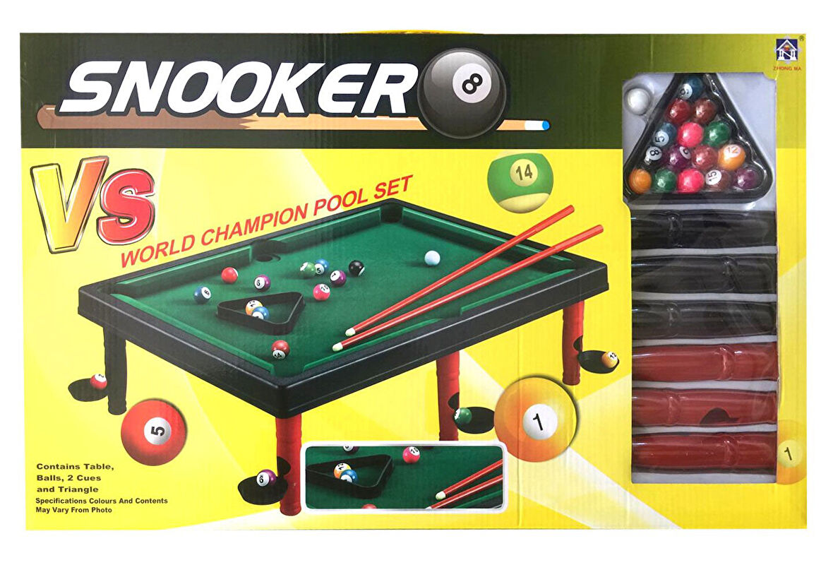 Eğlenceli Oyuncak Orta Boy Bilardo Seti Kız Erkek Çocuk Eğitici