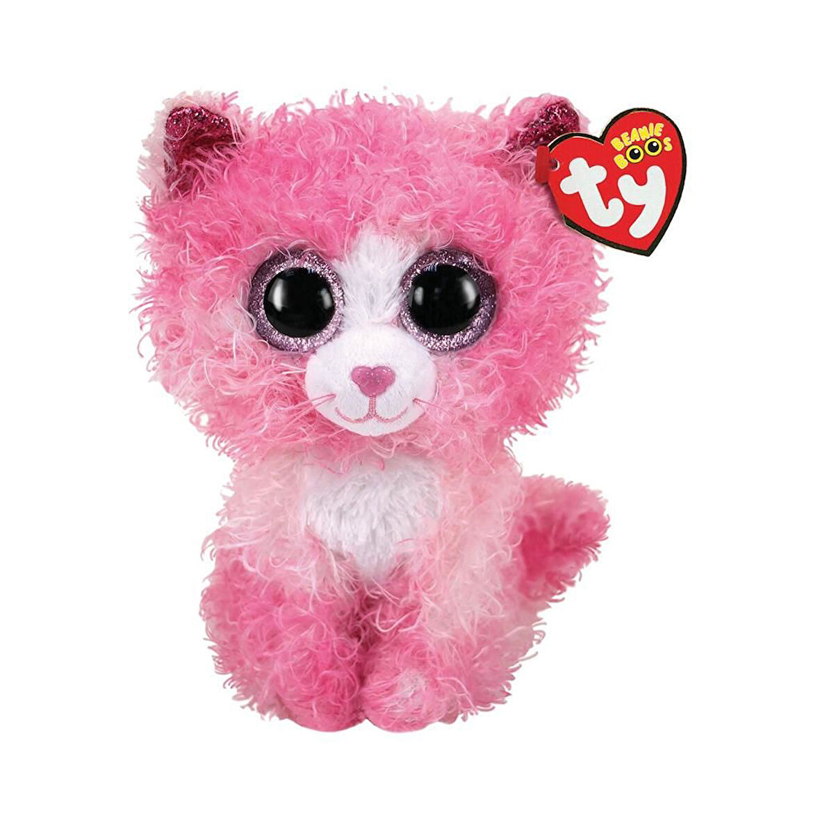 Kız Erkek Çocuk Oyuncak Ty Beanie Boos Peluş Pembe Kırpık Kedi Reagan 15cm Kız Erkek Çocuk Eğitici Eğiti
