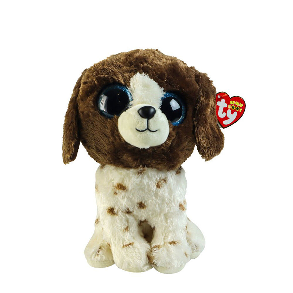 Kız Erkek Çocuk Oyuncak TY Beanie Boos Kahverengi Benekli Peluş Köpek Muddles 15cm Kız Erkek Çocuk Eğiticil