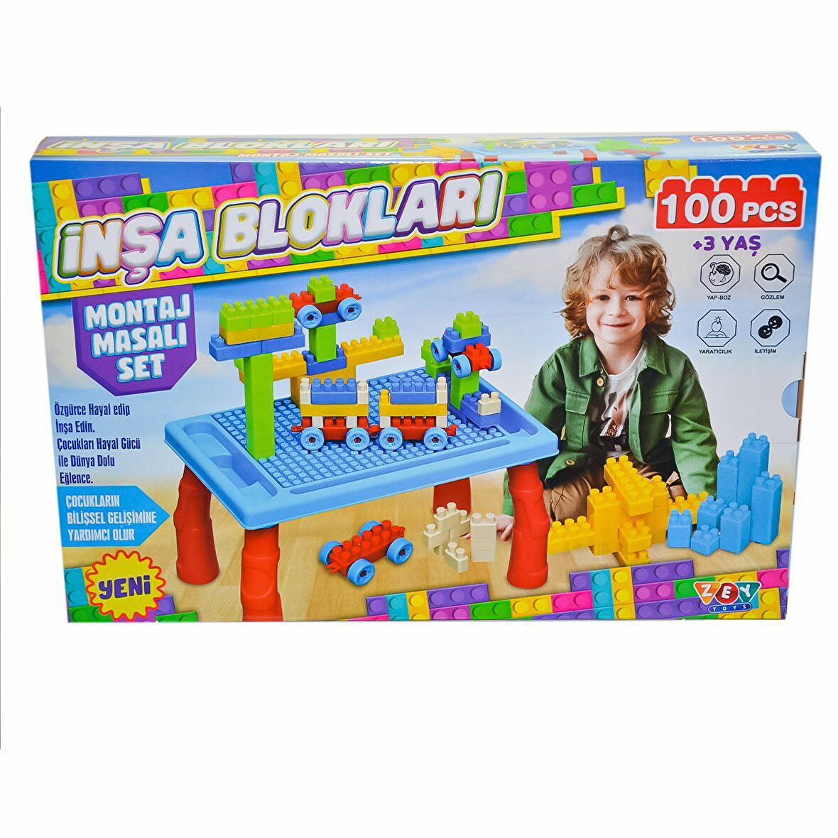 Kız Erkek Çocuk Oyuncak ZEY2031 İnşa Blokları Erkek Seti - Zey Toys Kız Erkek Çocuk Eğitici Eğitici Oyun