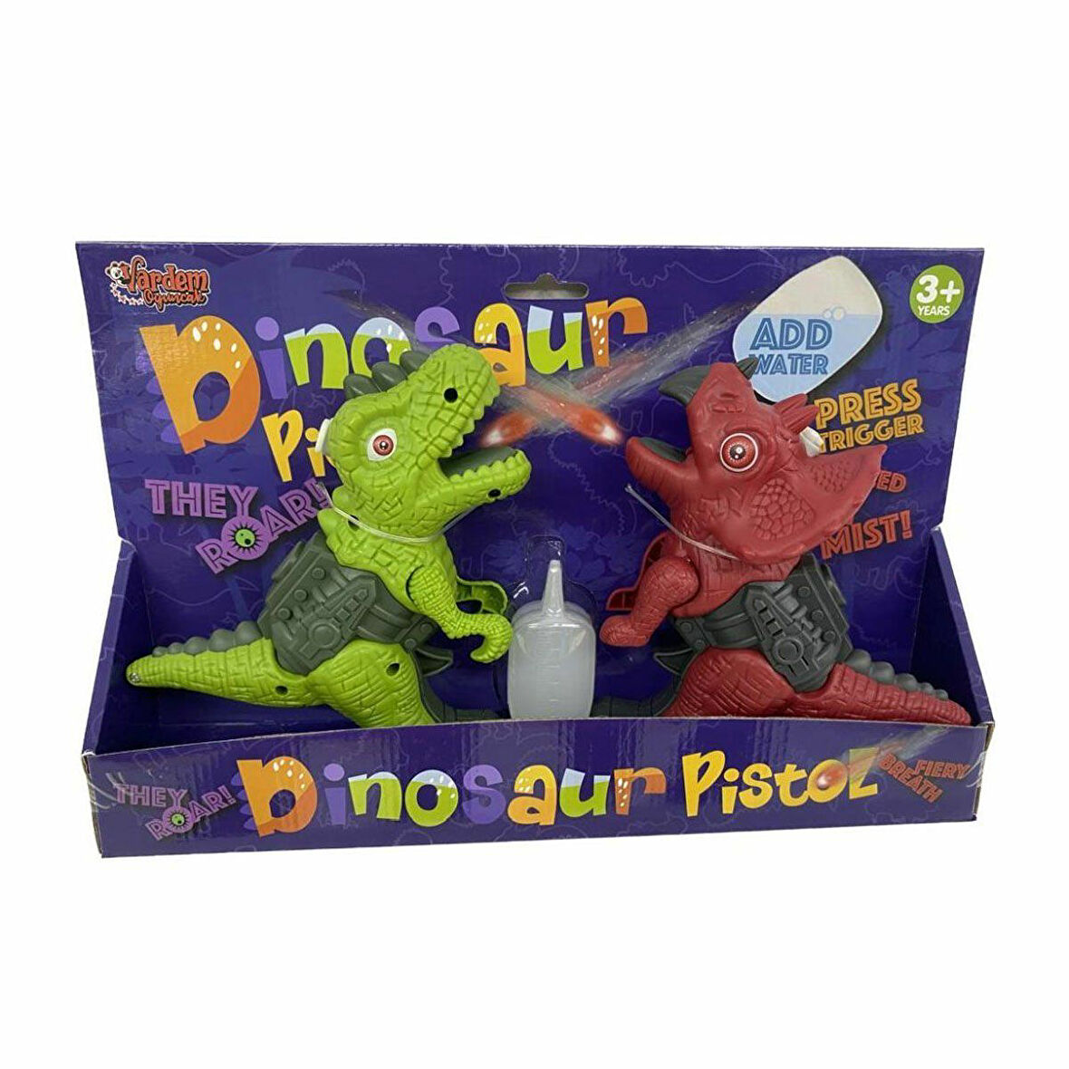 Eğitici Oyuncak CTF-135-2 Asortili Kartela Sesli Işık Buhar Çıkartan 2'li Dinazor Kız Erkek Çocuk Eğitici Öğretici O