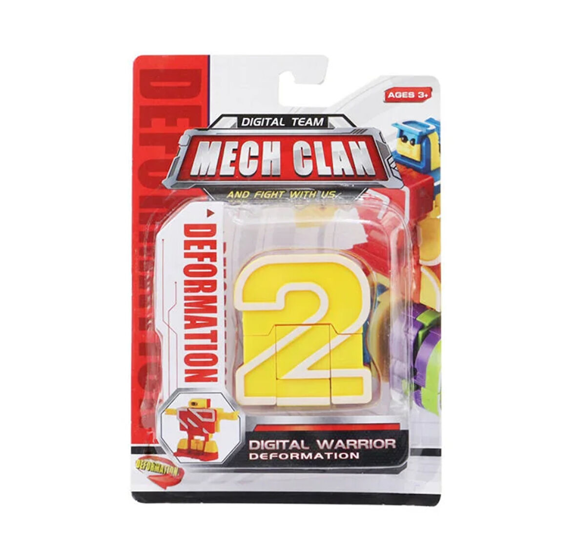 Eğlenceli Oyuncak Robota Dönüşen Rakam- İki Kız Erkek Çocuk Eğitici