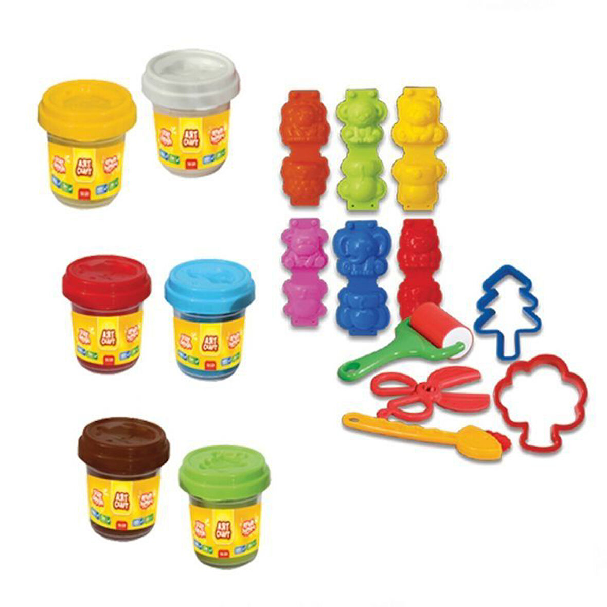 Kız Erkek Çocuk Oyuncak Dede Art Craft Üç Boyutlu Hayvanlar Hamur Set Kız Erkek Çocuk Eğitici Eğitici Oy