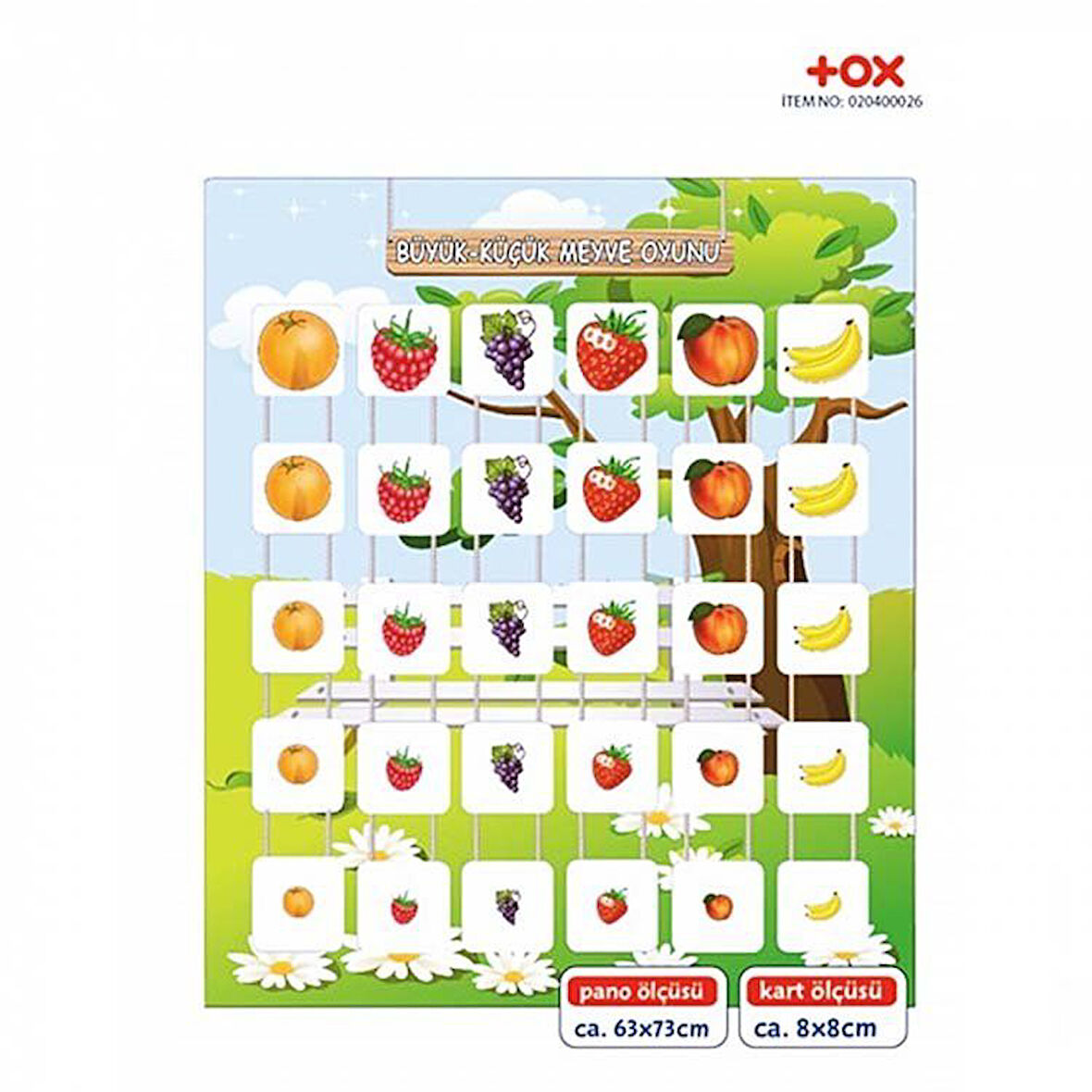 Eğlenceli Oyuncak Büyük Küçük Meyve Oyunu Eğitici Pano Kız Erkek Çocuk Eğitici