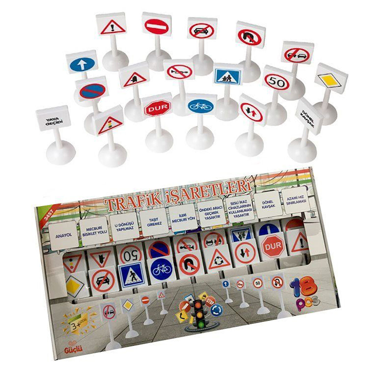 Öğretici Oyuncak Trafik İşaretleri Kız Erkek Çocuk Eğitici