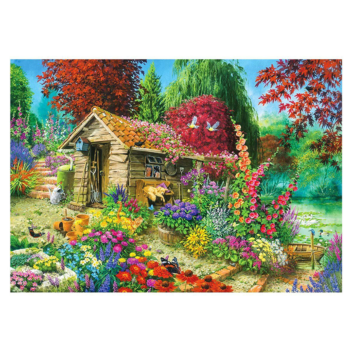 Eğlenceli Oyuncak KS The Garden Shed 1500 Parça Puzzle Kız Erkek Çocuk Eğitici