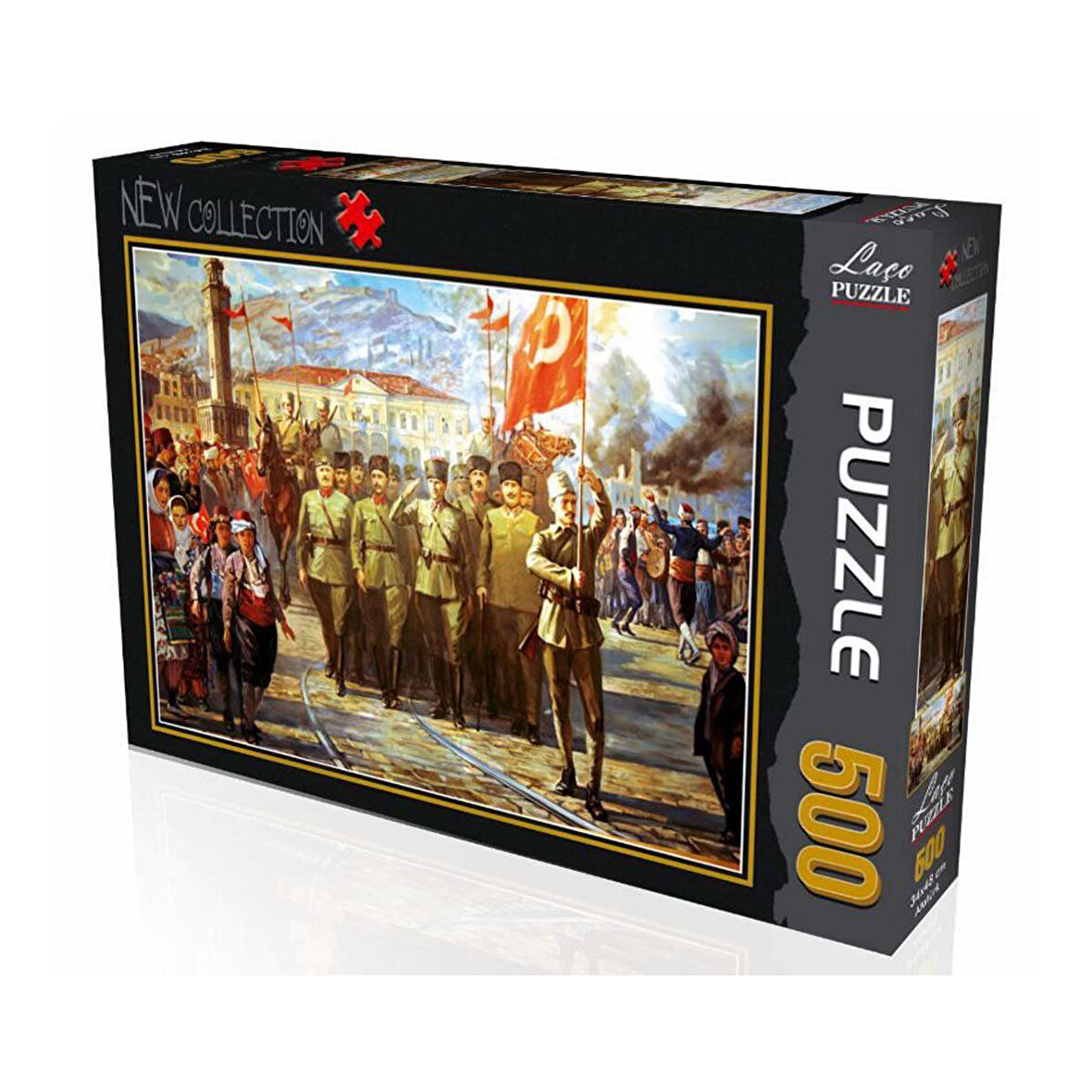 Kız Erkek Çocuk Oyuncak Atatürk İzmir Çıkışı 500 Parça Puzzle Kız Erkek Çocuk Eğitici