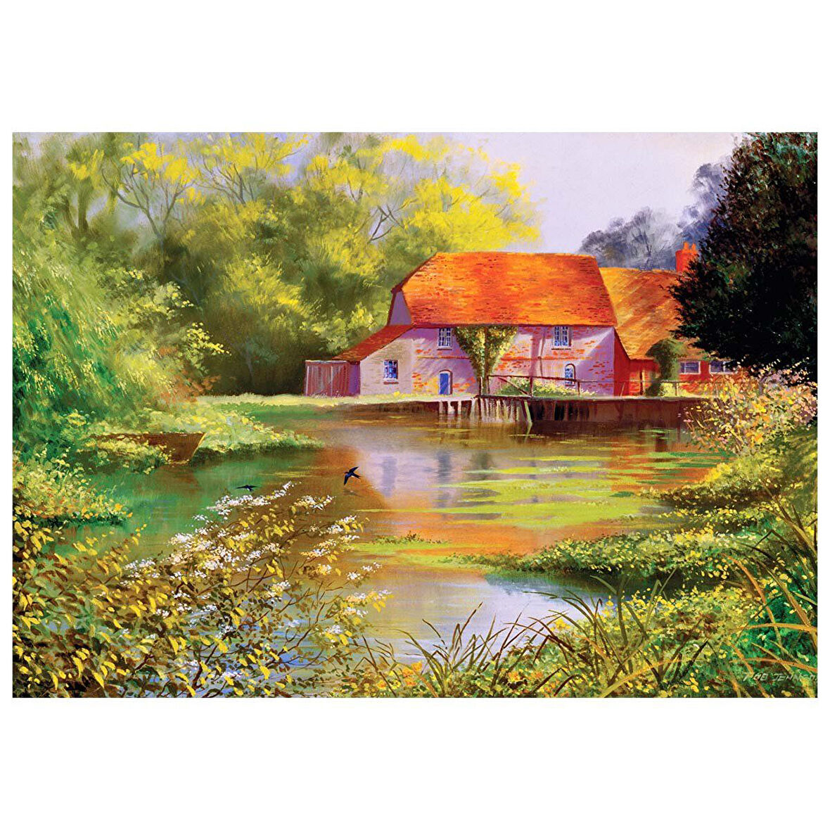 Öğretici Oyuncak KS Hampshire Millpool 1000 Parça Puzzle Kız Erkek Çocuk Eğiticil