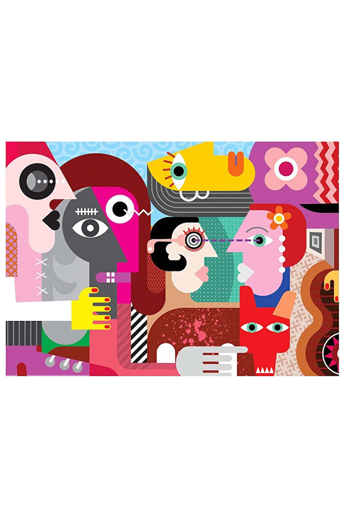 Kız Çocuk Oyuncak Erkek Çocuk Oyuncak KS Strange People And Dirty Dog 1000 Parça Puzzle Eğitici Oyun