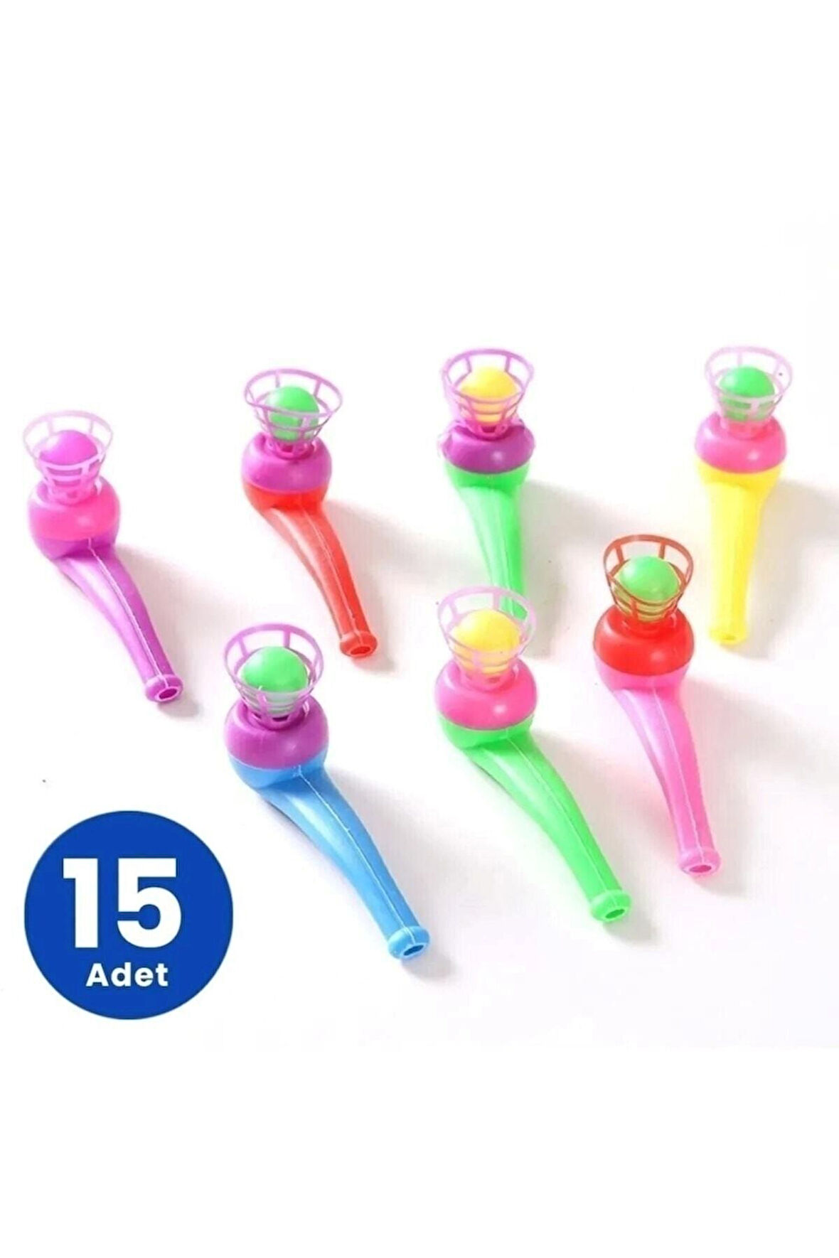Eğitici Öğretici Çocuk Oyuncaklar Top Üfleme Oyunu Saksafon Oyuncak 15adet