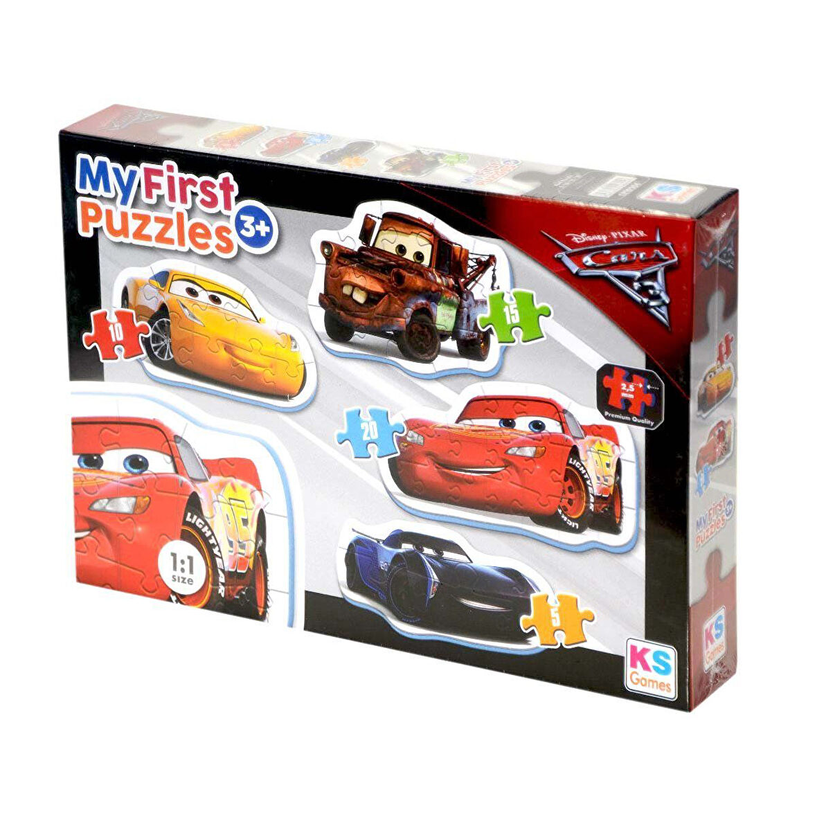 Öğretici Oyuncak KS Cars Benim İlk Yapbozum 4'ü Bir Arada Kız Erkek Çocuk Eğitici