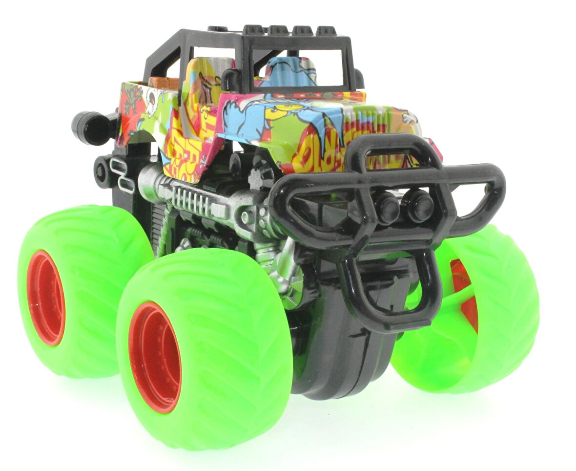 Eğitici Oyuncak Die Cast Off Road Dev Yeşil Teker Araba Kız Erkek Çocuk Eğiticil