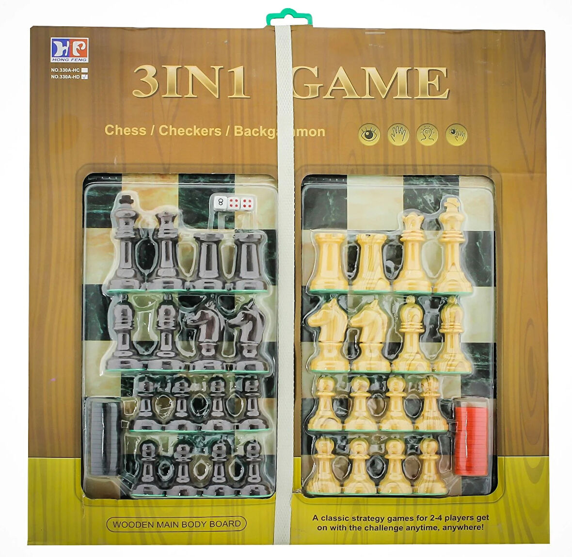 Eğitici Oyuncak 3'ü Bir Arada Satranç Tavla Dama Seti Kız Erkek Çocuk Eğitici