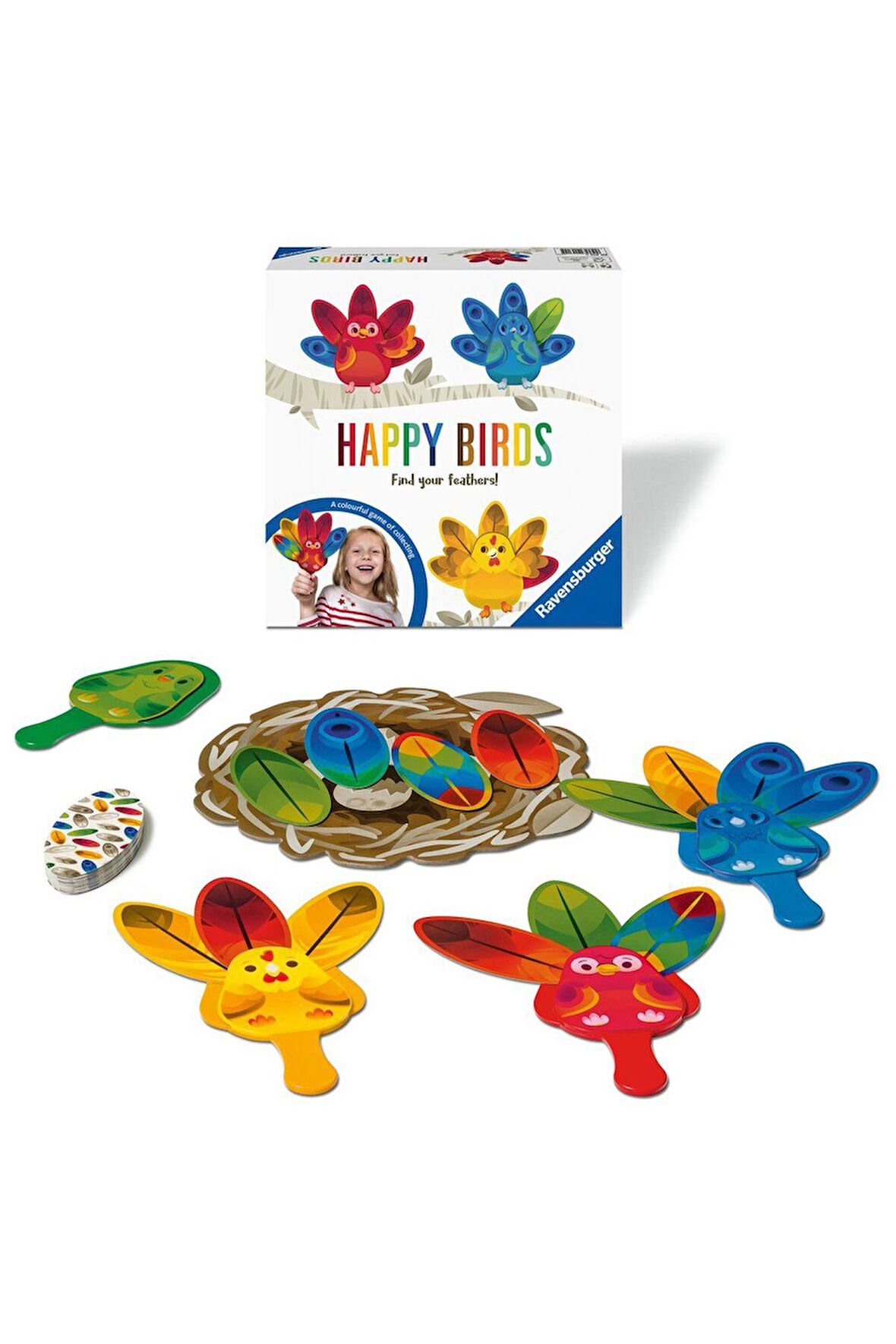Kız Çocuk Oyuncak Erkek Çocuk Oyuncak Ravensburger Happy Birds Eğitici Oyuncaklar