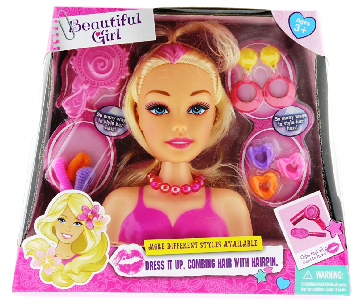 Eğlenceli Oyuncak Büstlü Güzellik Seti Kız Erkek Çocuk Eğitici