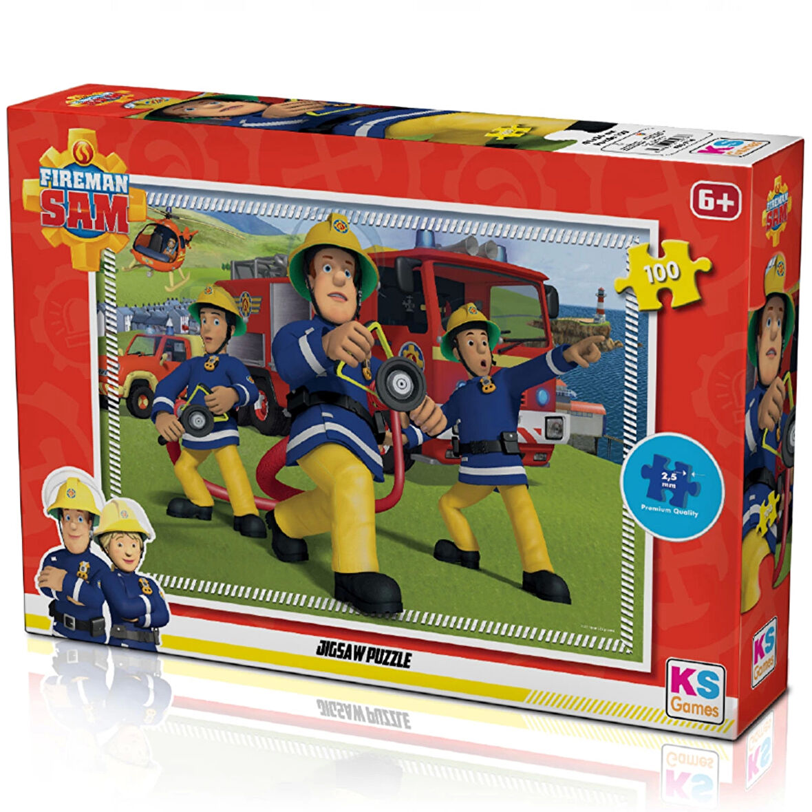 Eğlenceli Oyuncak KS Fireman Sam 100 Parça Puzzle Kız Erkek Çocuk Eğitici