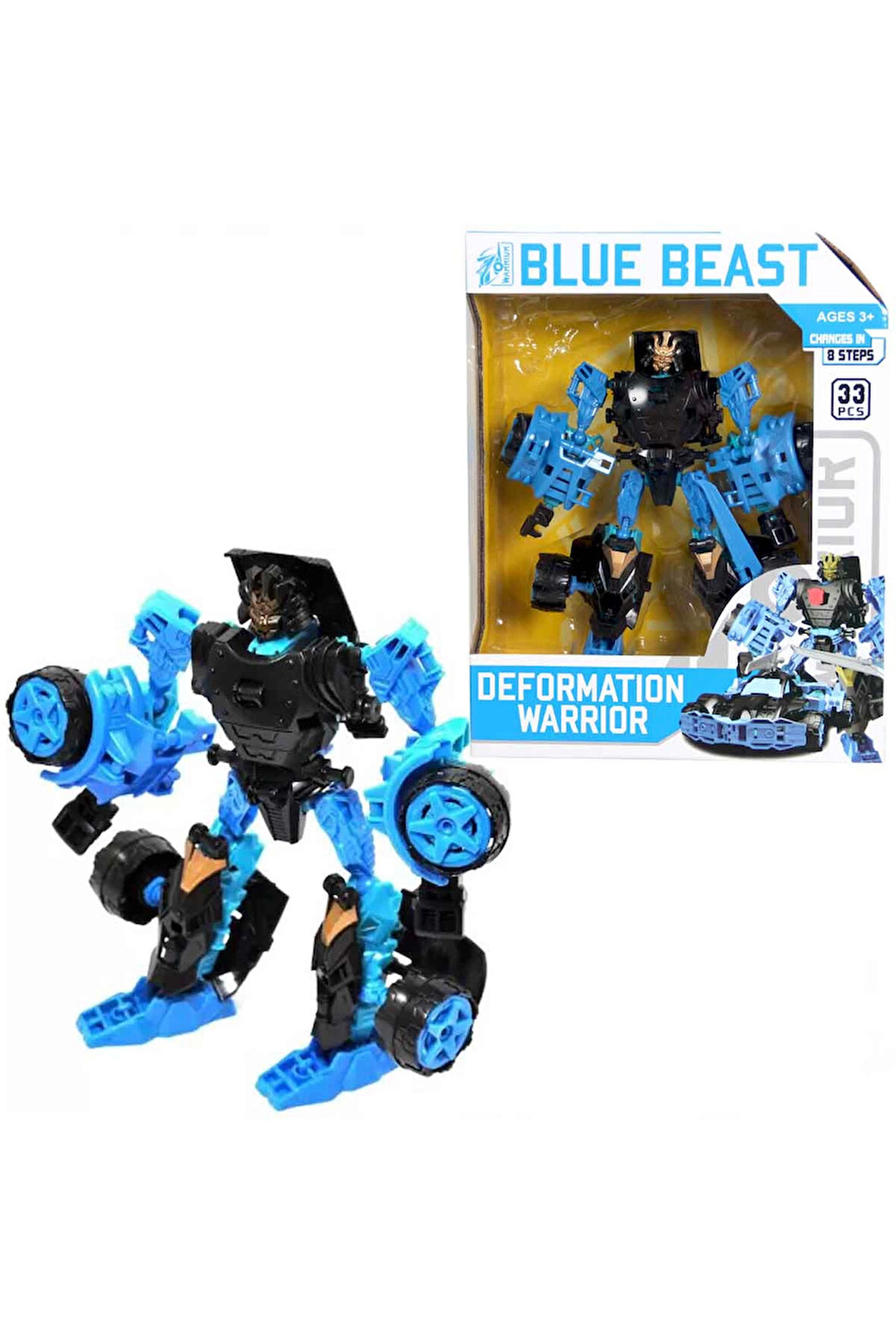 Kız Çocuk Oyuncak Erkek Çocuk Oyuncak Deformation Warrior Robota Dönüşen Araba - 5898-B6 Eğitici Oyu