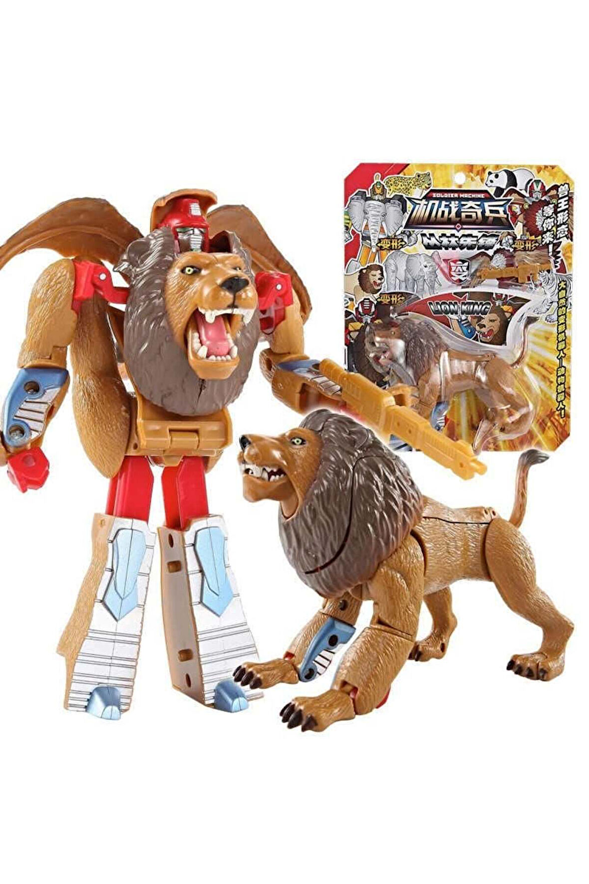 Kız Çocuk Oyuncak Erkek Çocuk Oyuncak Robota Dönüşen Aslan Oyuncak - 82076 Eğitici Oyuncaklar