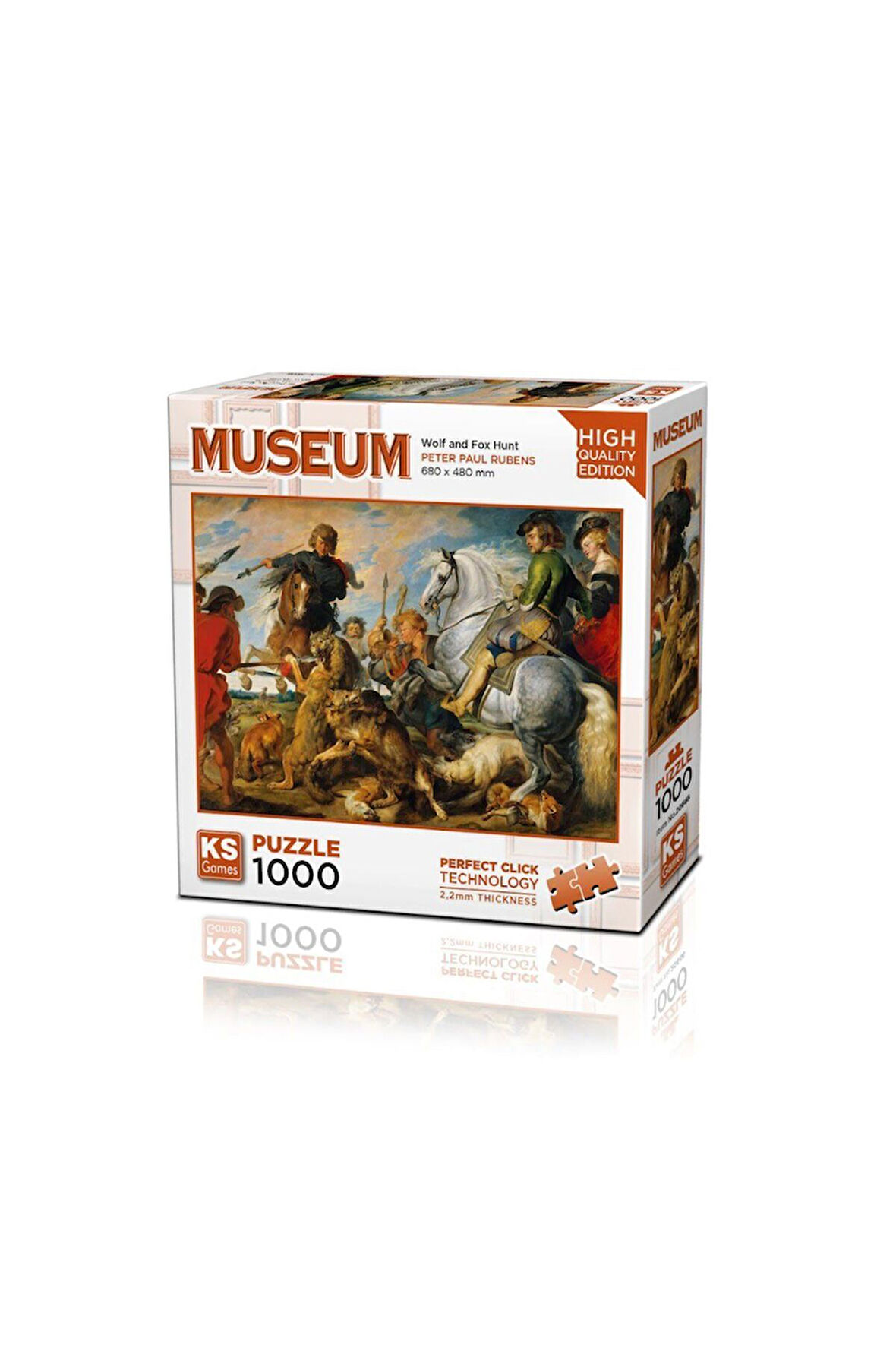 Kız Çocuk Oyuncak Erkek Çocuk Oyuncak 20666 Wolf And Fox Hunt 1000 Parça Puzzle -KS Puzzle Eğitici O