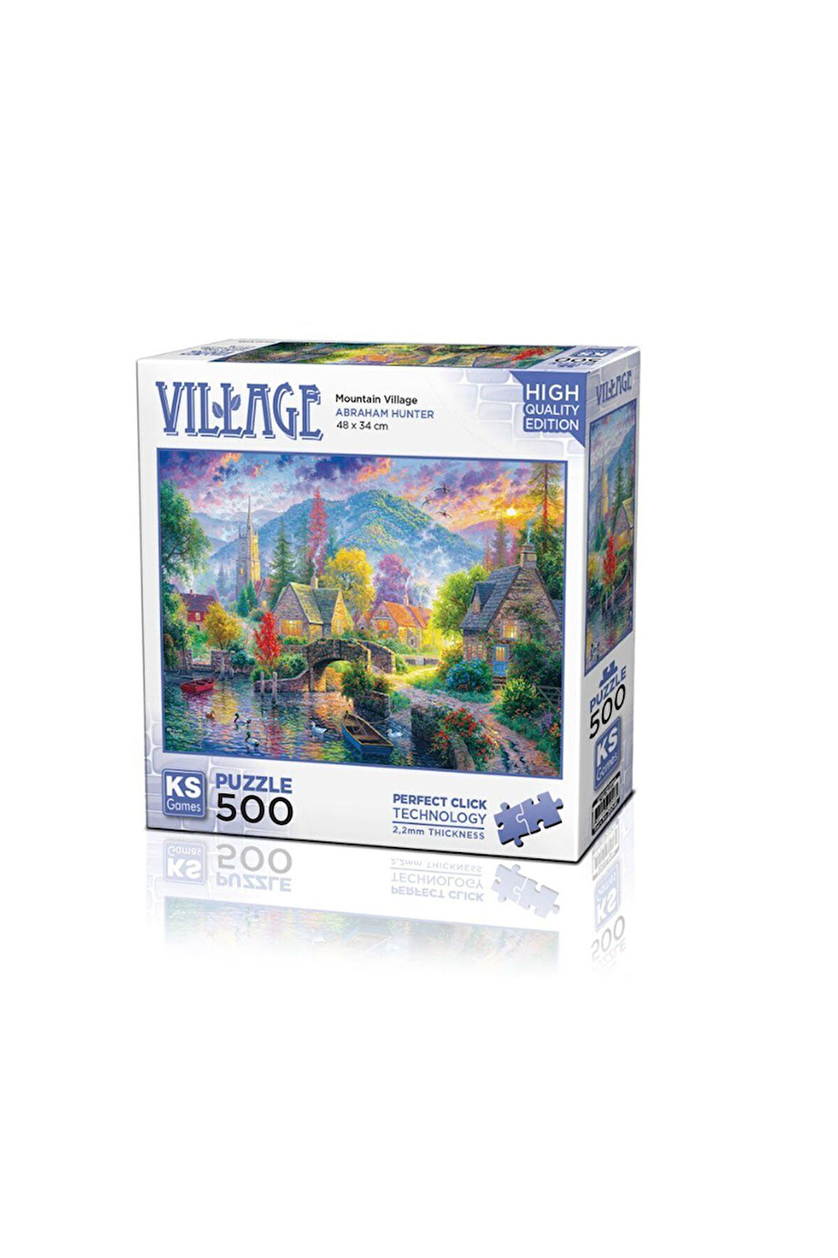 Kız Çocuk Oyuncak Erkek Çocuk Oyuncak 20046 Mountain Village 500 Parça Puzzle -KS Eğitici Oyuncaklar